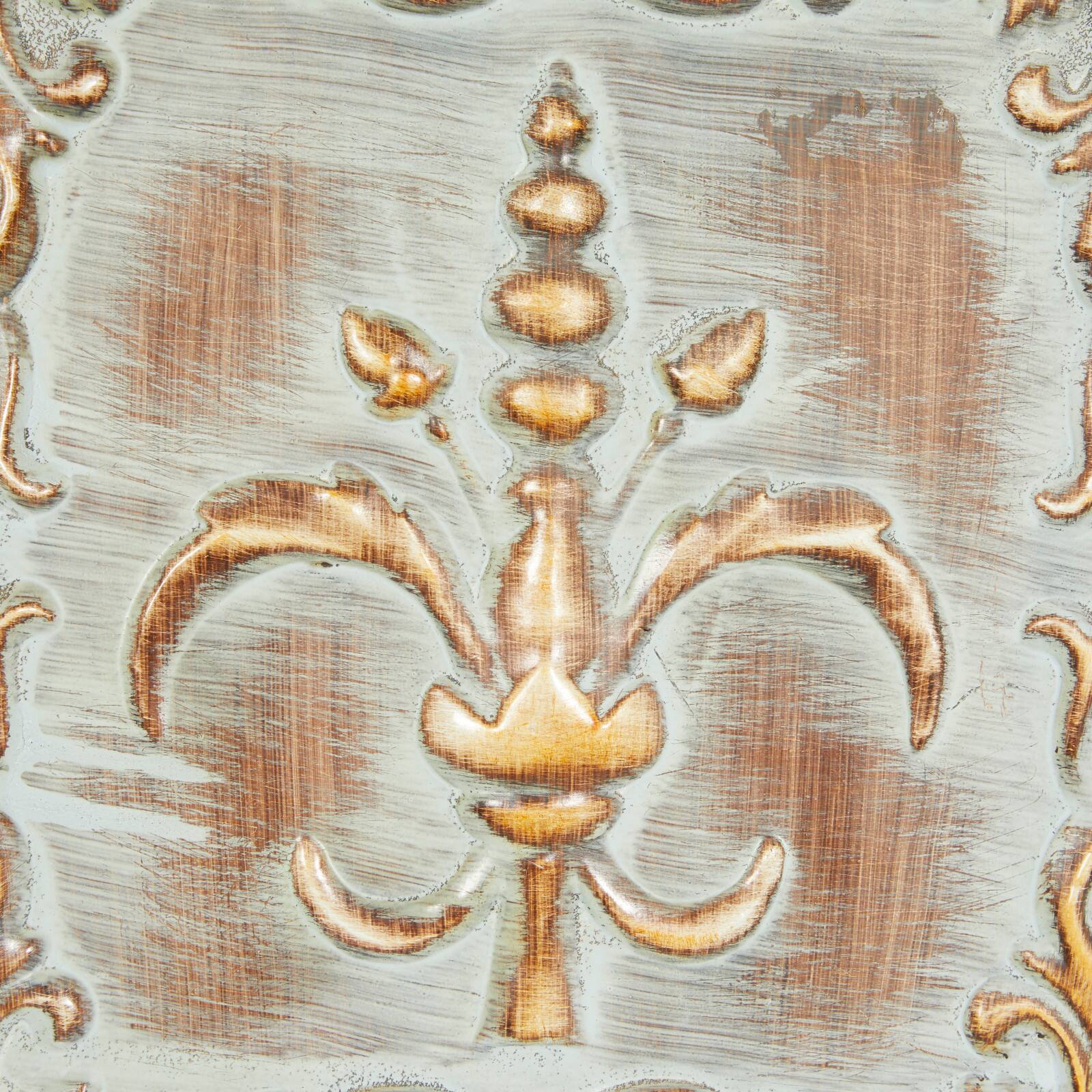 Brass Metal Fleur De Lis Wall D&#xE9;cor Set