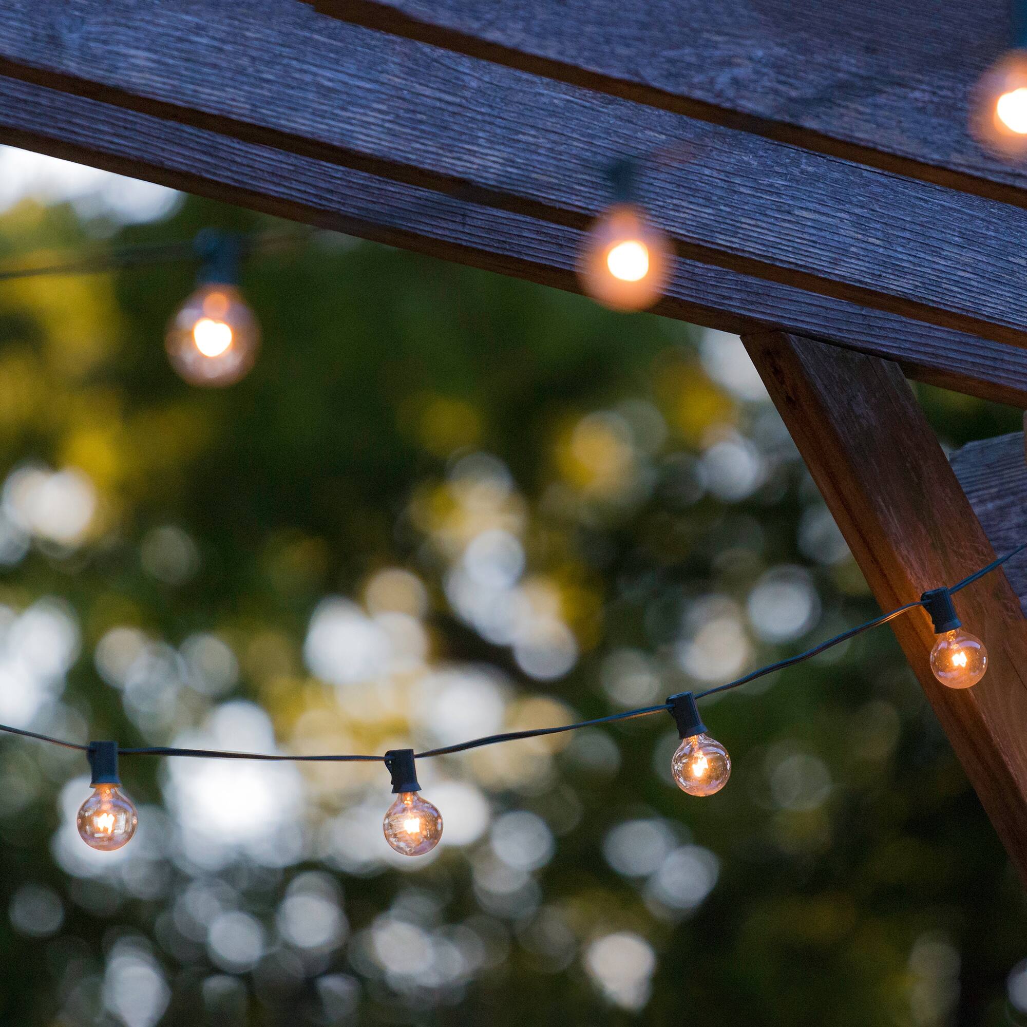 10ct. Clear Globe Patio String Light Set