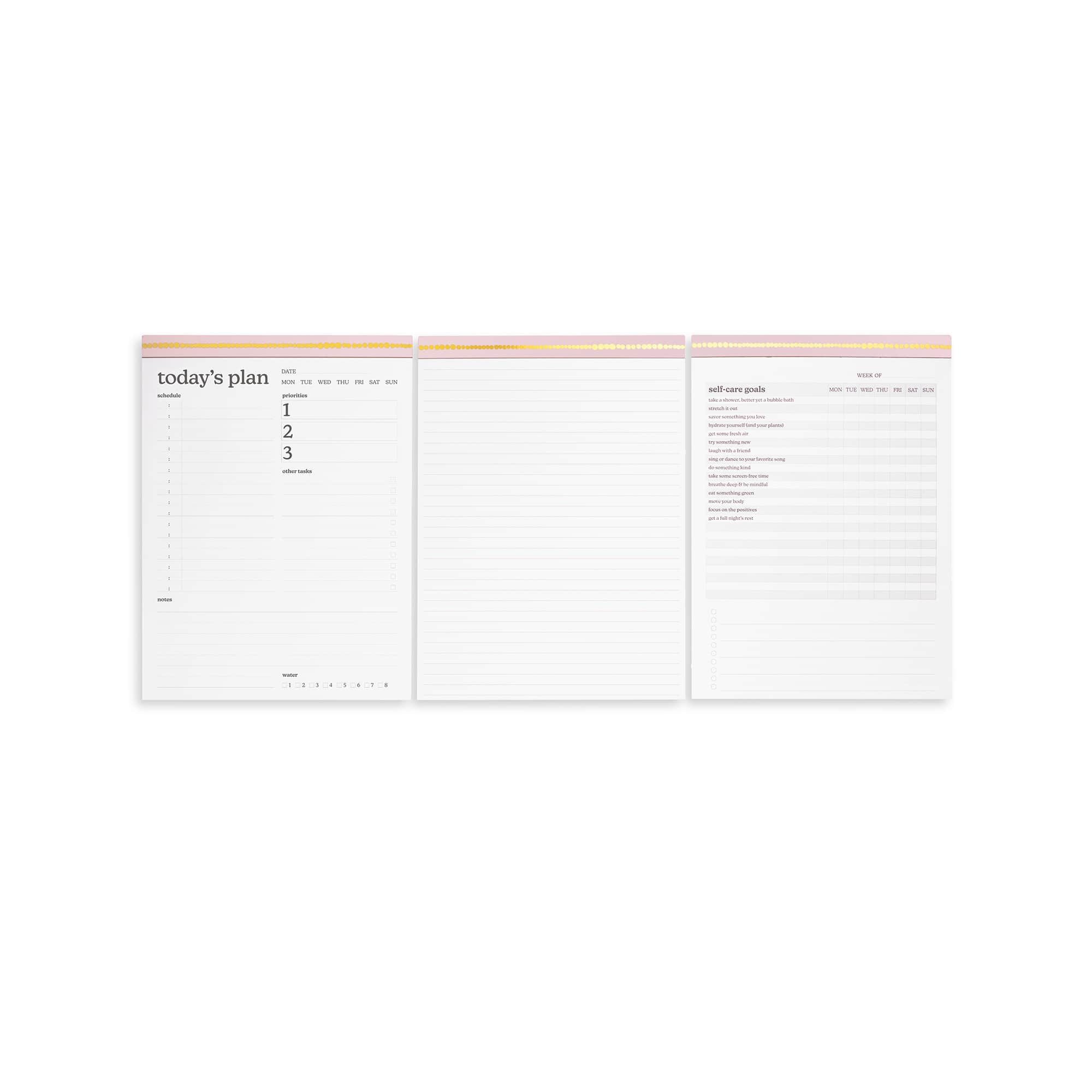 Steel Mill &#x26; Co.&#xAE; Blush &#x26; Gold Triple Notepad Set