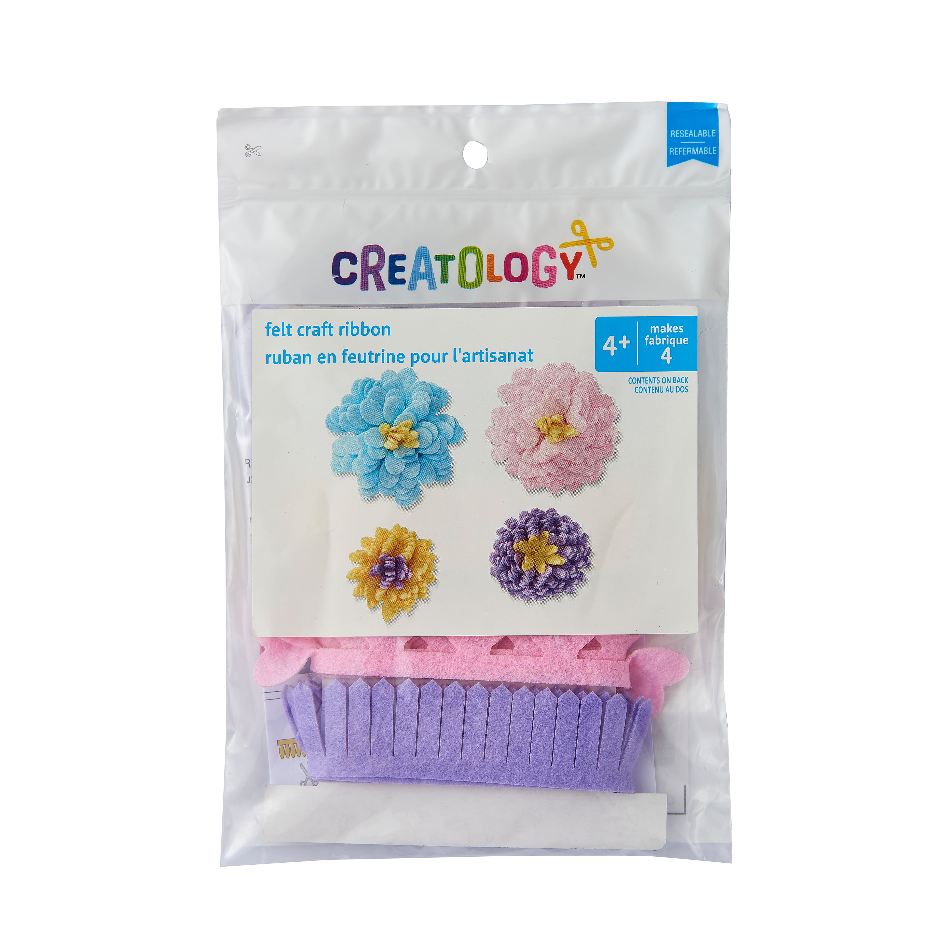 12 Pack: Pastel Felt Ribbon Flower Craft Kit by Creatology™