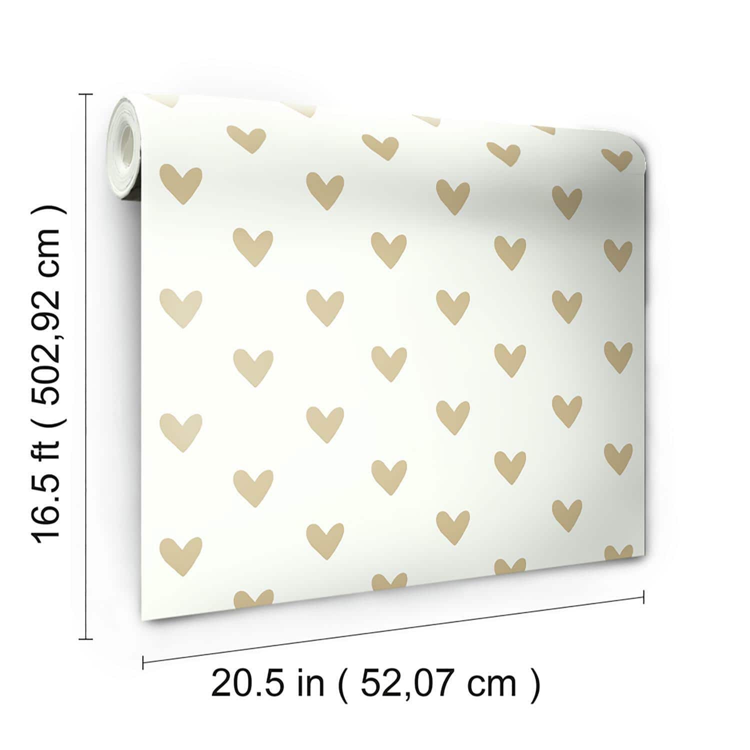 RoomMates Heart Spot Peel & Stick Wallpaper