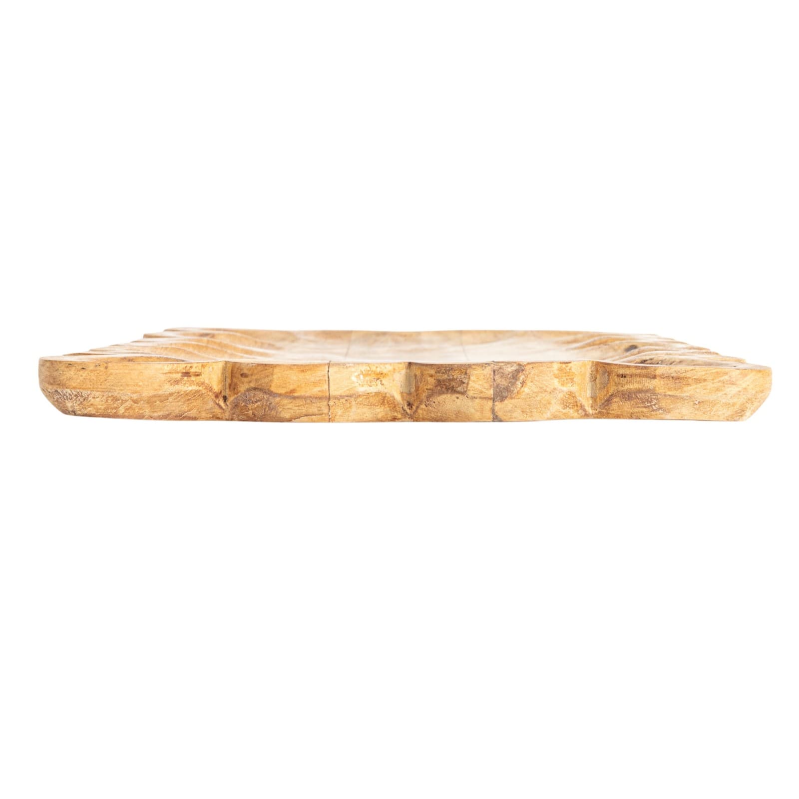 Scalloped Mango Wood Tray, Natural