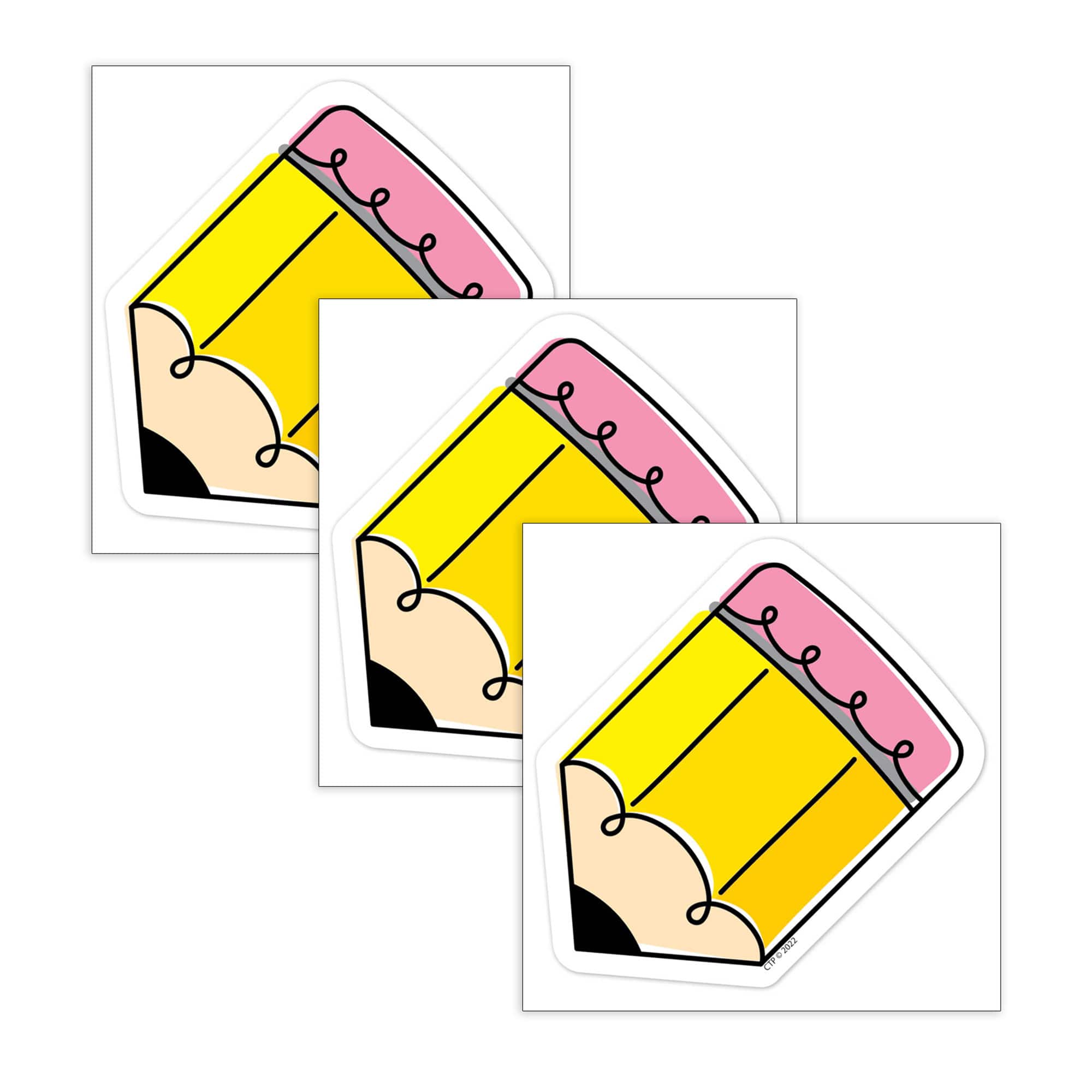 Creative Teaching Press® Core Décor Doodle Pencil Designer Cut-Outs, 3 Packs of 36