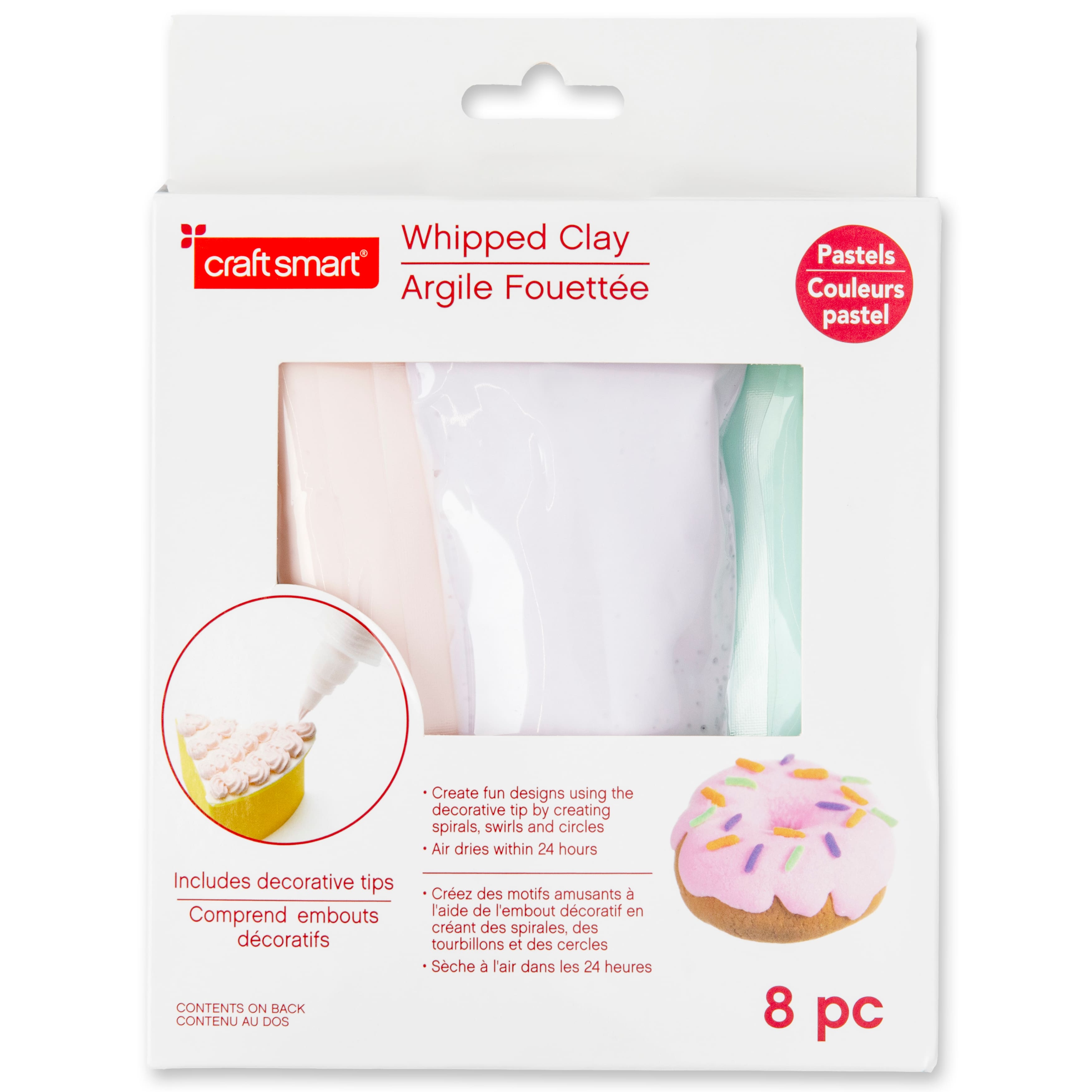 12 Packs: 8 ct. (96 total) Pastel Whipped Clay by Craft Smart&#xAE;