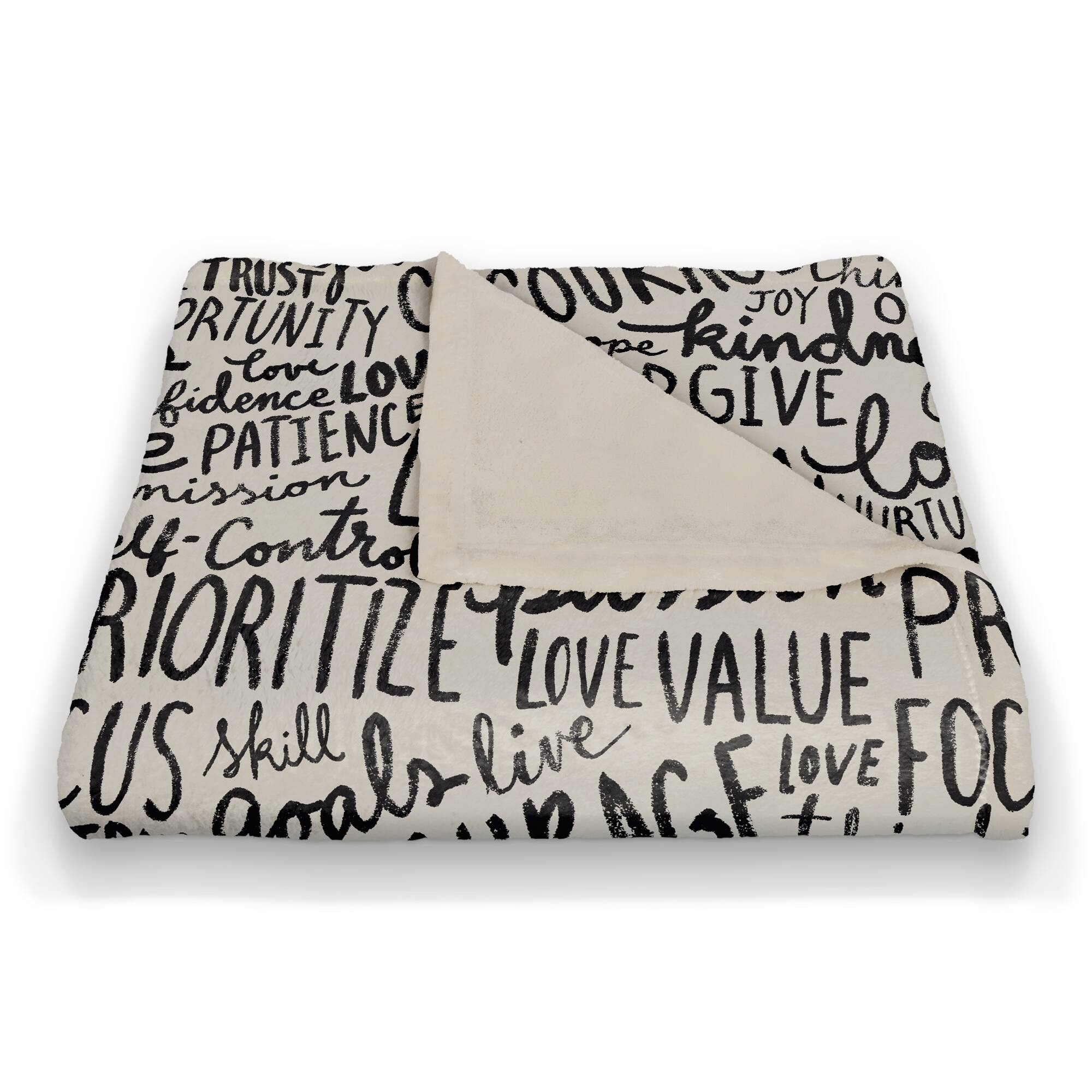 Wisdom Words 50&#x22; x 60&#x22; Coral Fleece Blanket
