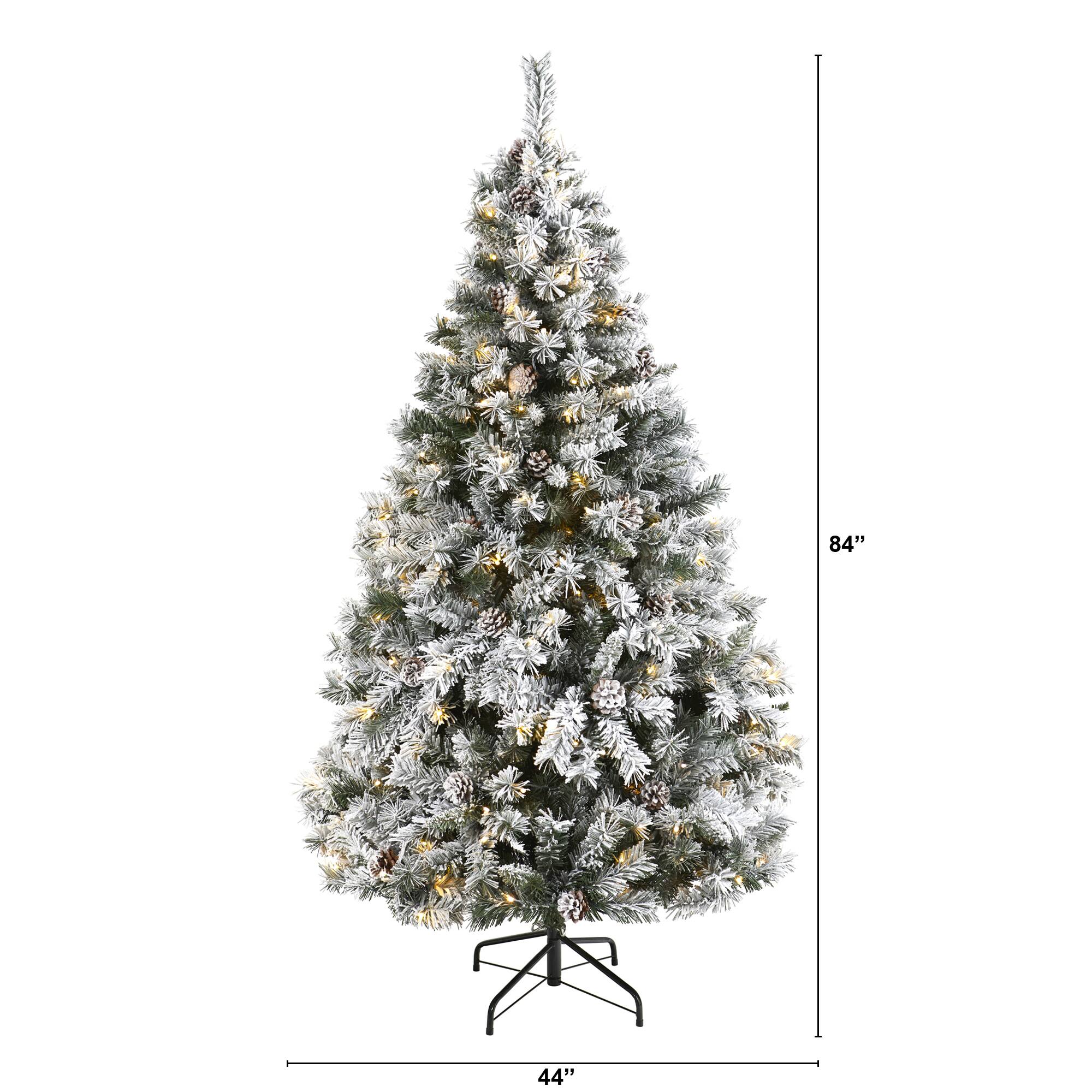 6ft. Pre-Lit White River Mountain Pine Artificial Christmas Tree, Clear LED Lights
