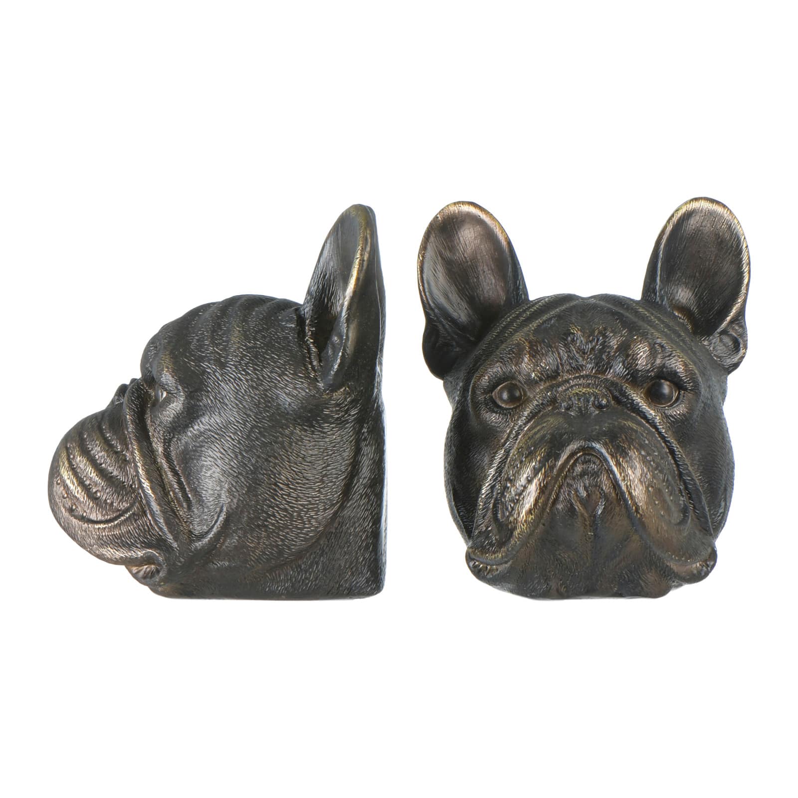 5.5&#x22; Antique Bronze Dog Bookend Set