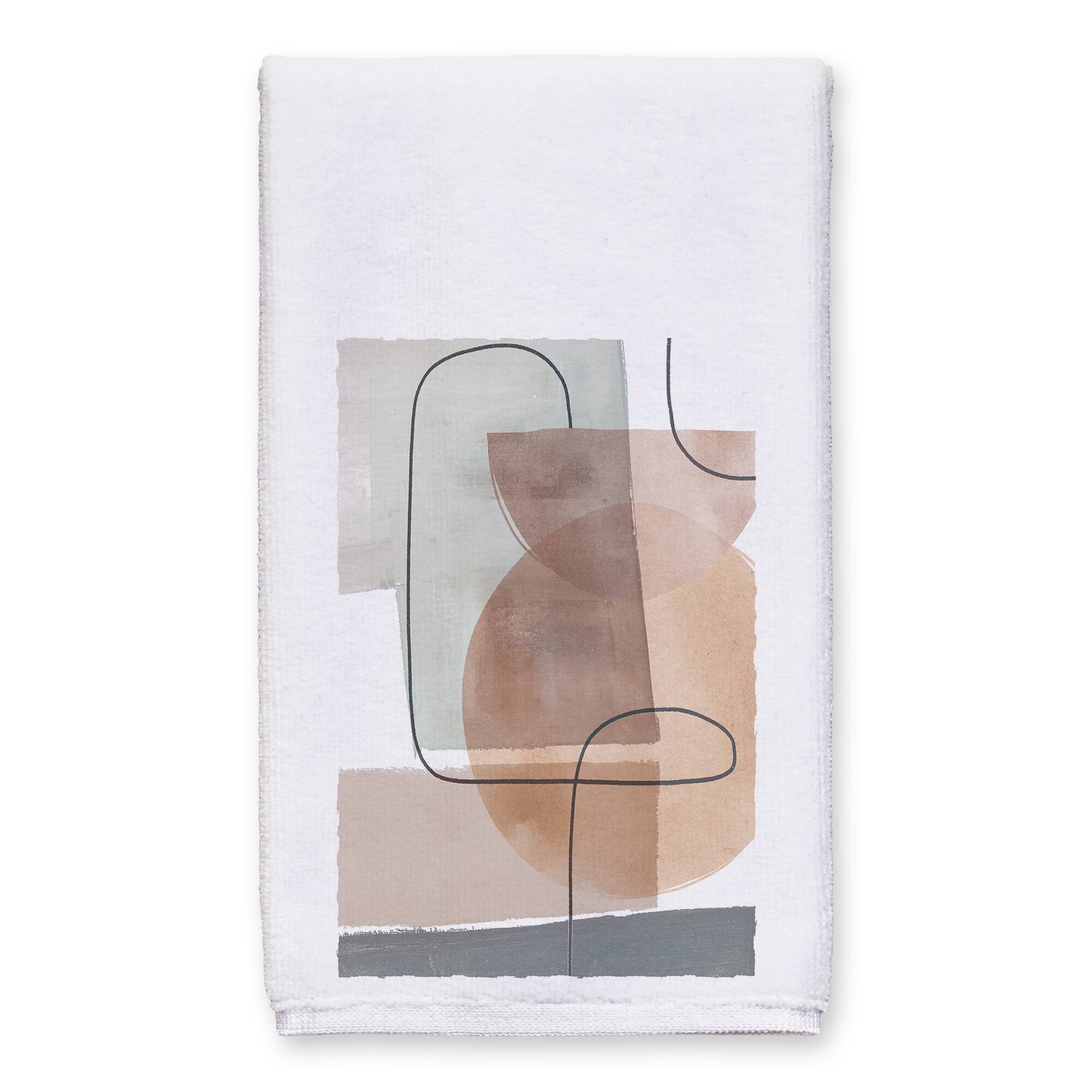 Mid Mod Layered Abstract 16" x 25" Towel Set