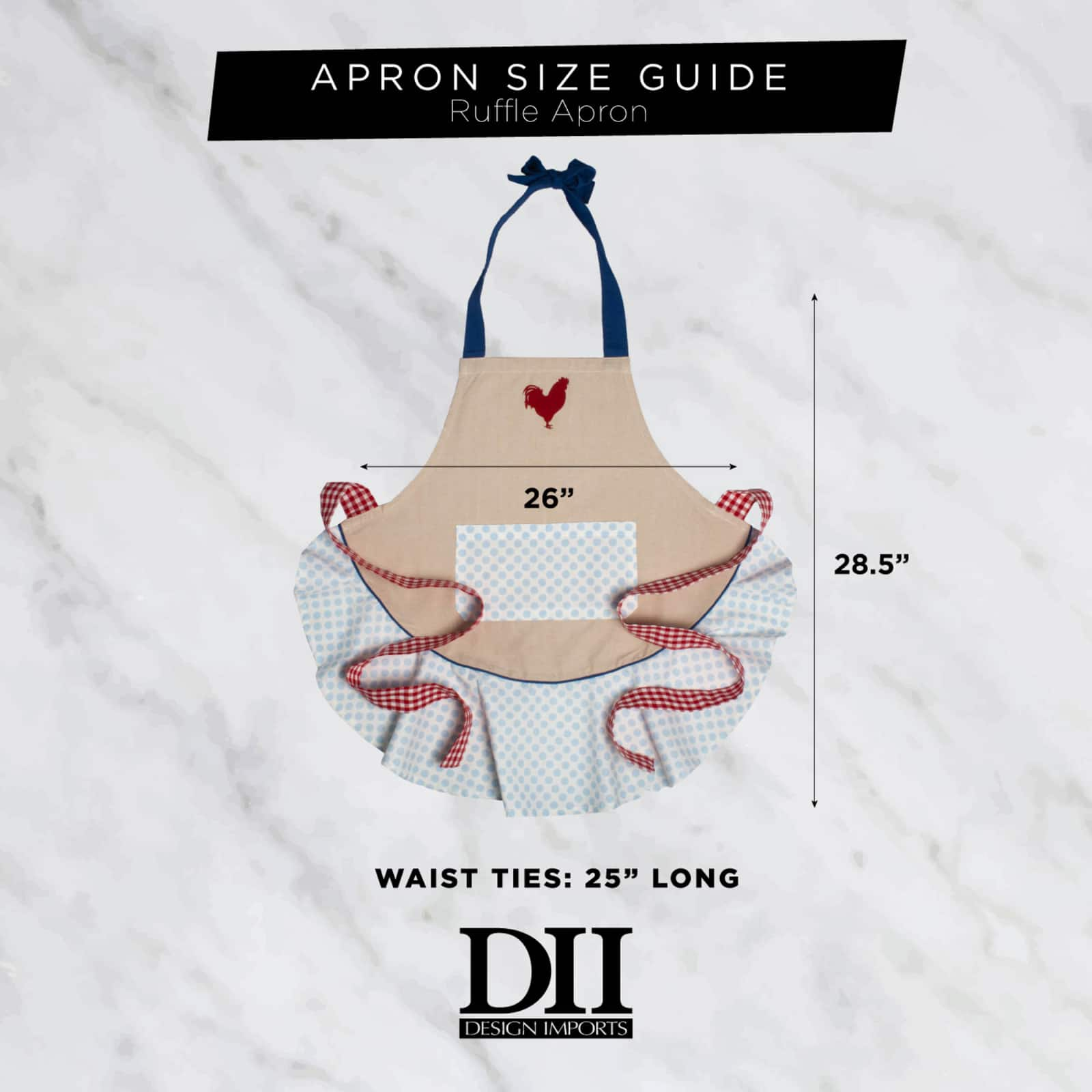 DII&#xAE; Fall In Love Ruffle Apron