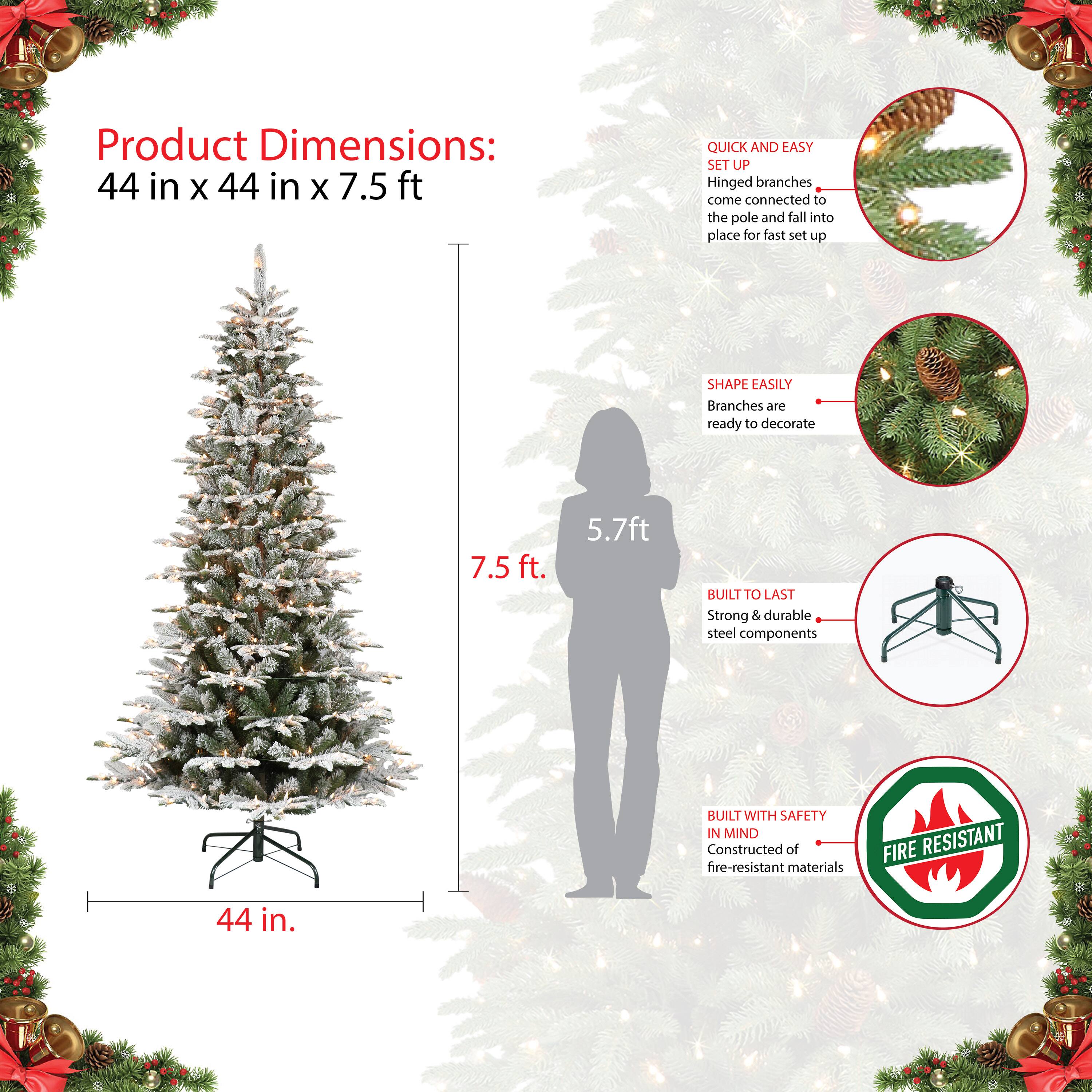 7.5ft. Pre-Lit Aspen Fir Artificial Christmas Tree, Clear Lights