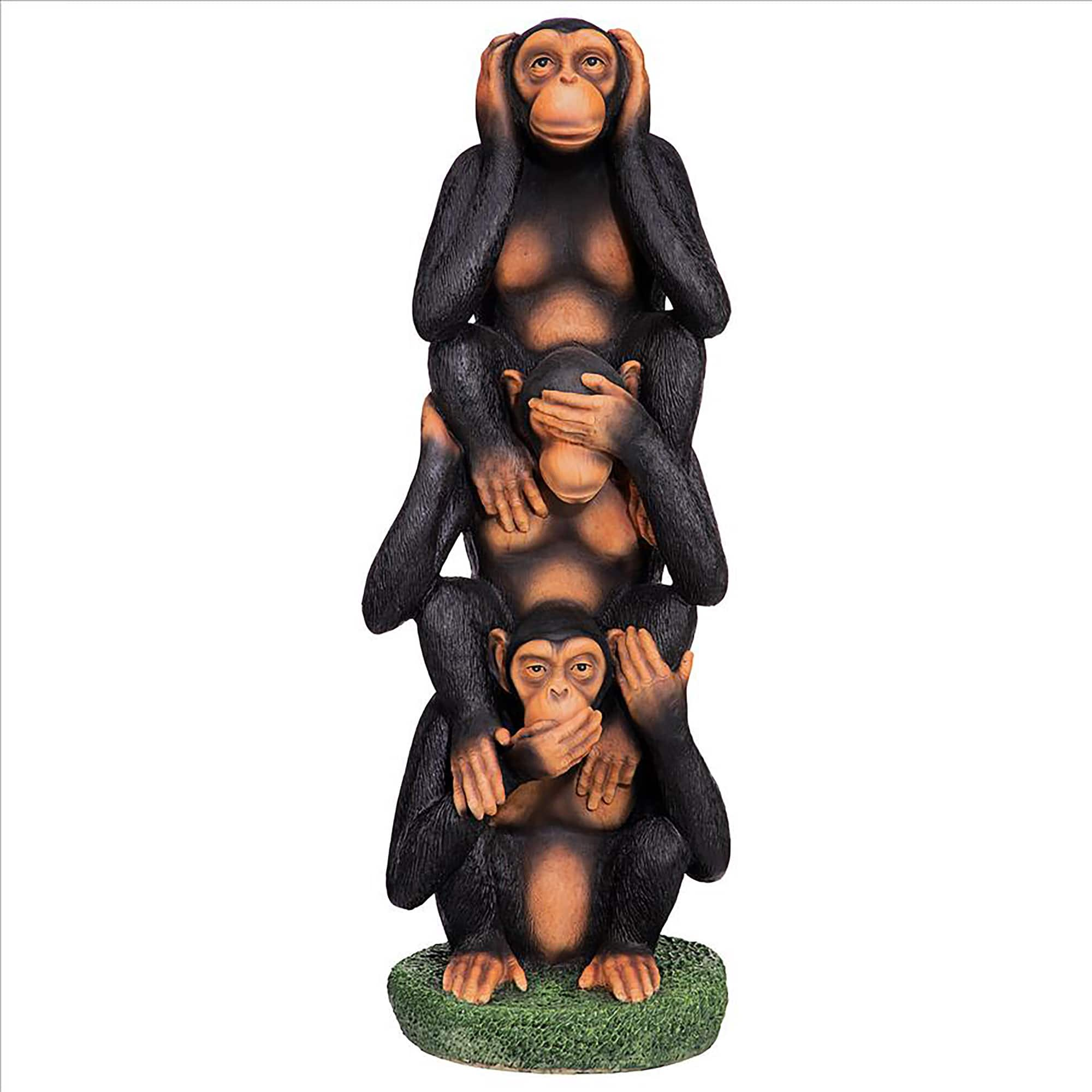 Design Toscano Hear No Evil, See No Evil, Speak No Evil Monkeys Statue