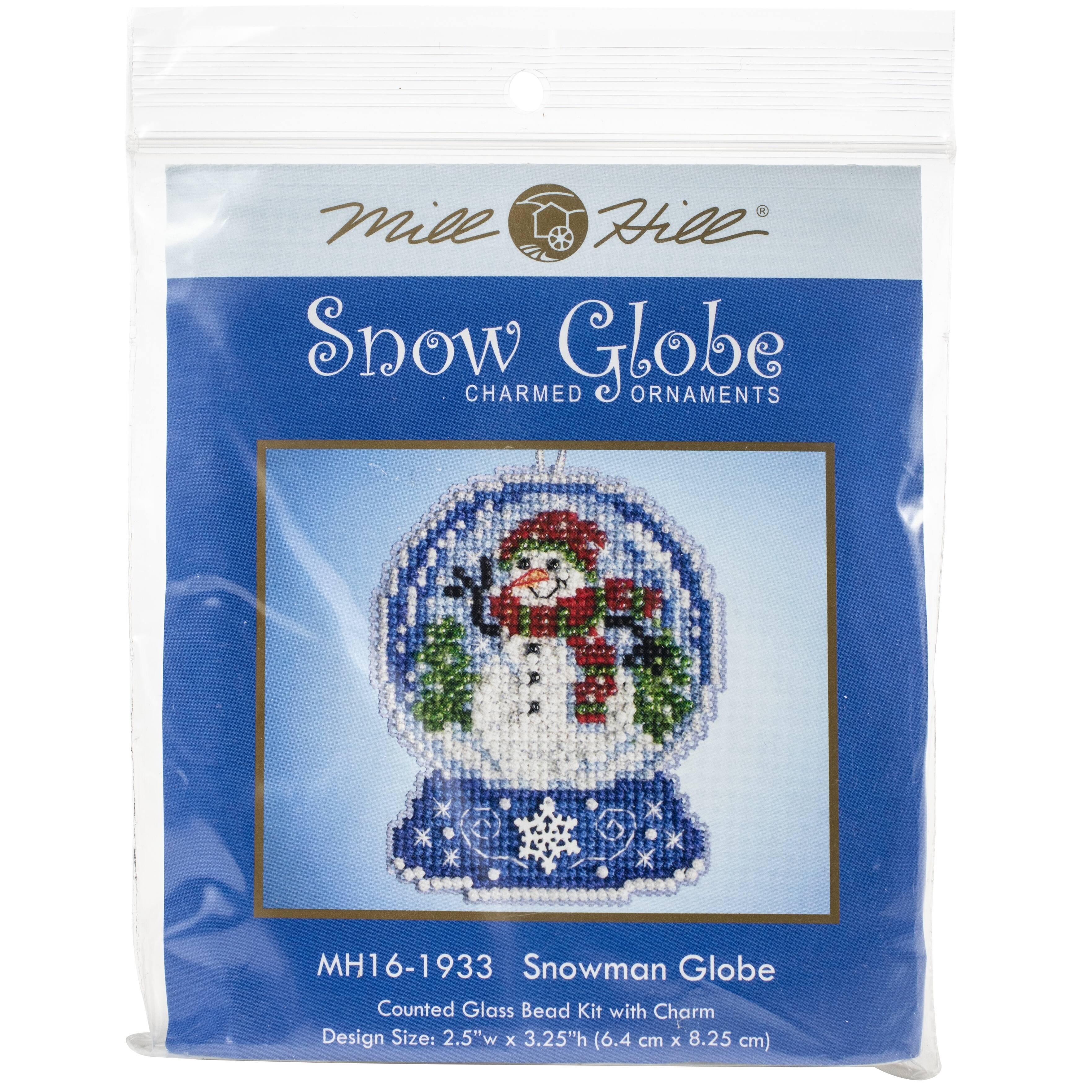 Mill Hill® Snowman Snow Globe Ornament Beaded Counted Cross Stitch Kit
