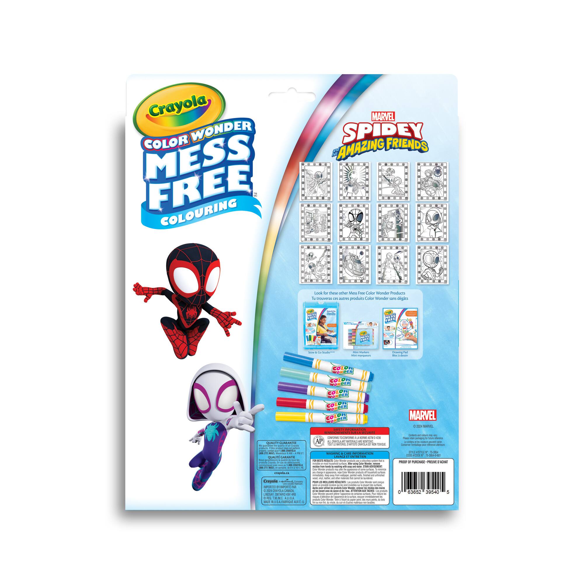 Crayola® Color Wonder Mess Free™ Spidey Friends Metallic Paper Markers  Kit