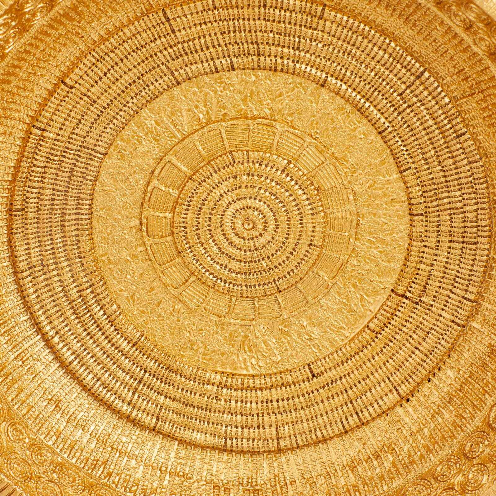 Gold Polystone Glam Sculpture, 20&#x22; x 13&#x22; x 6&#x22;