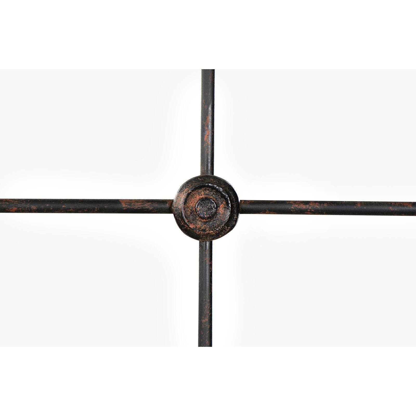 65" Black Distressed Rectangle Mirror