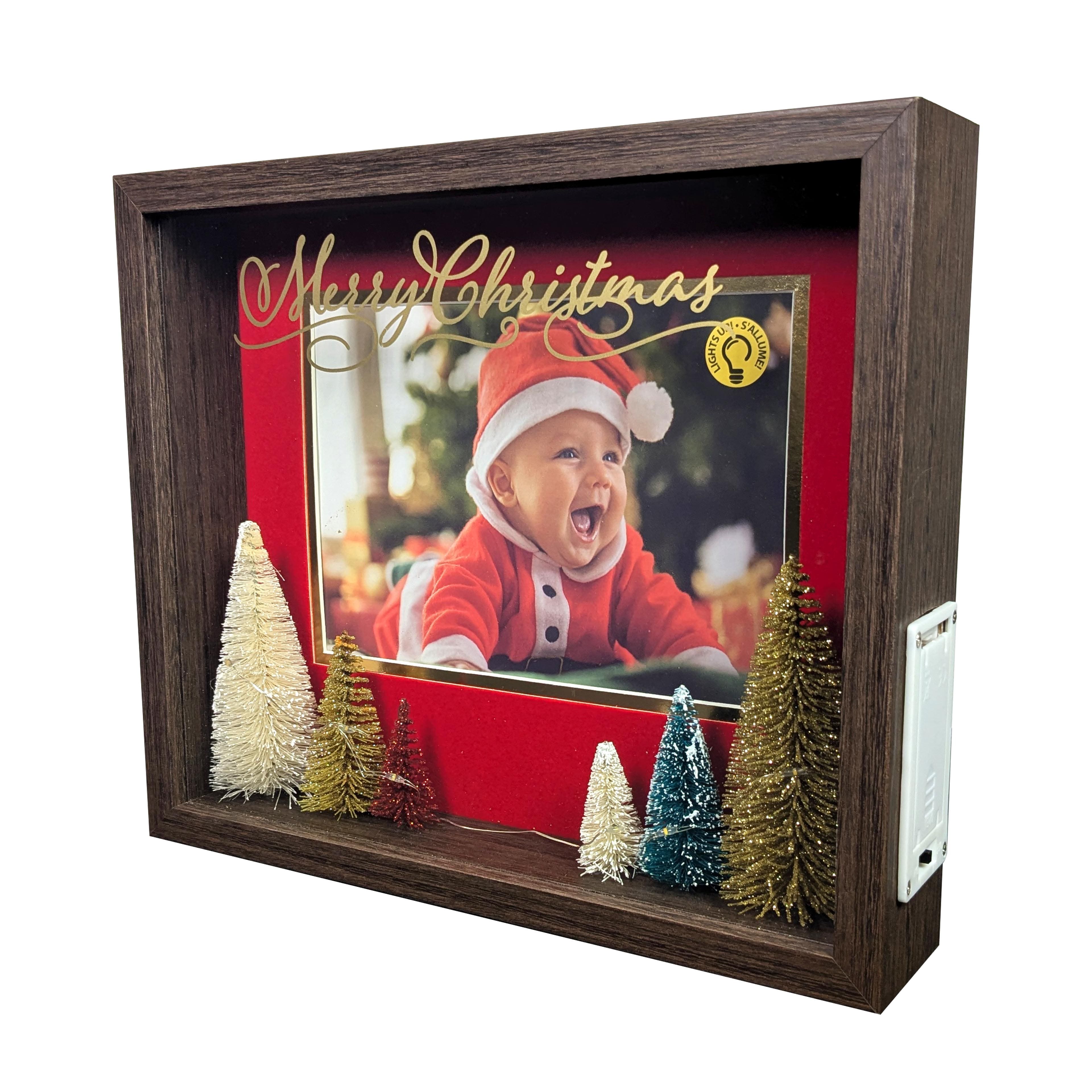 5&#x22; x 7&#x22; LED Red Merry Christmas Tabletop Frame by Studio D&#xE9;cor&#xAE;