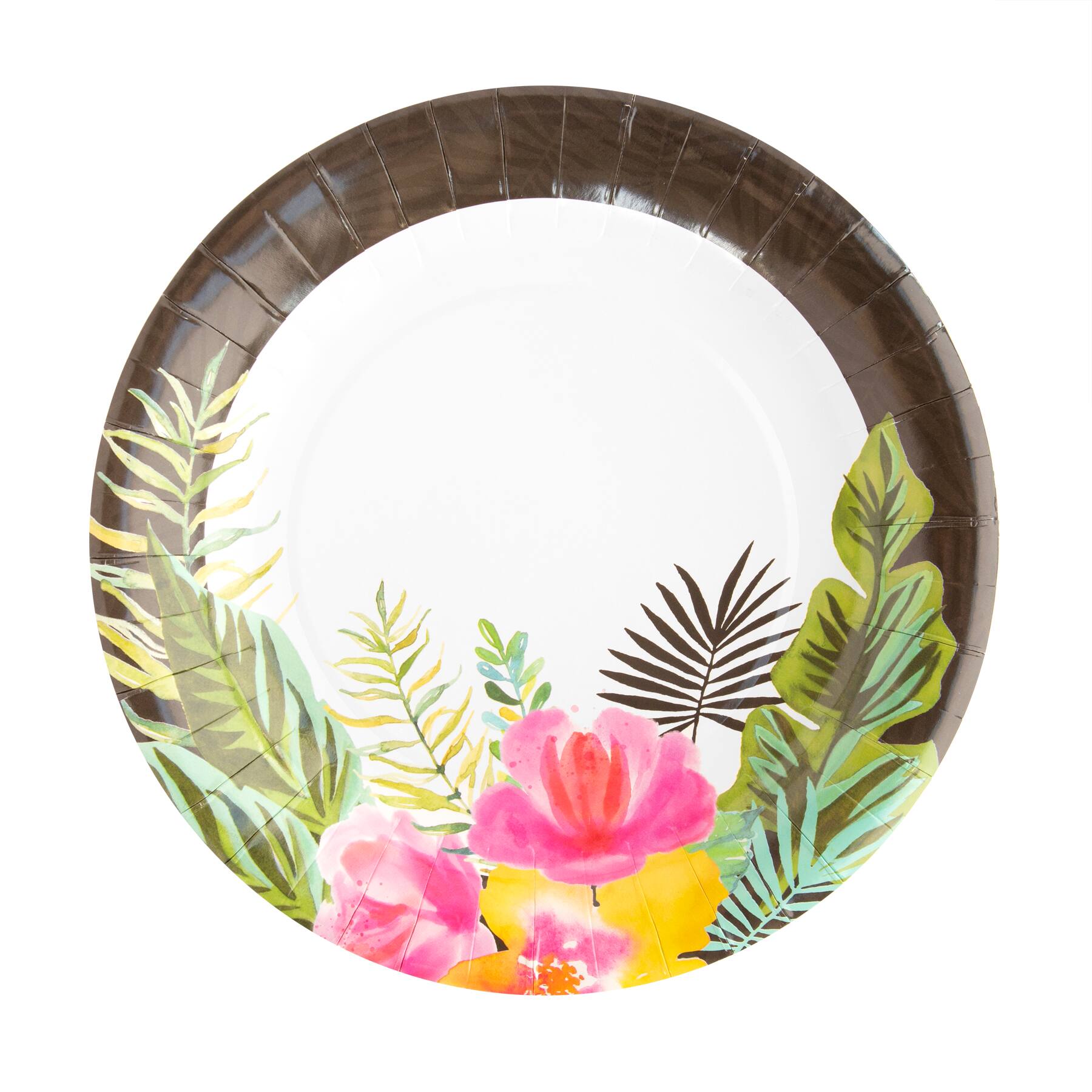 tropical paper plates