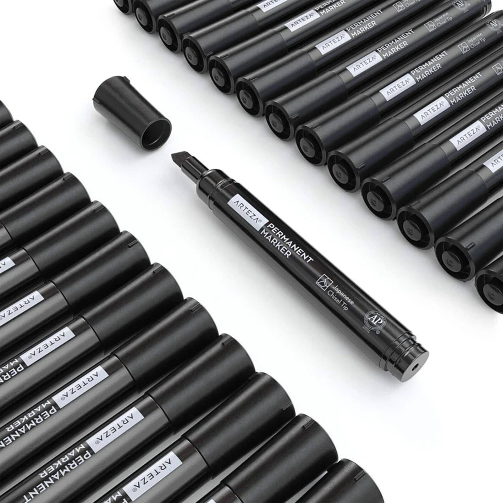 Arteza® Black Chisel Tip Permanent Markers