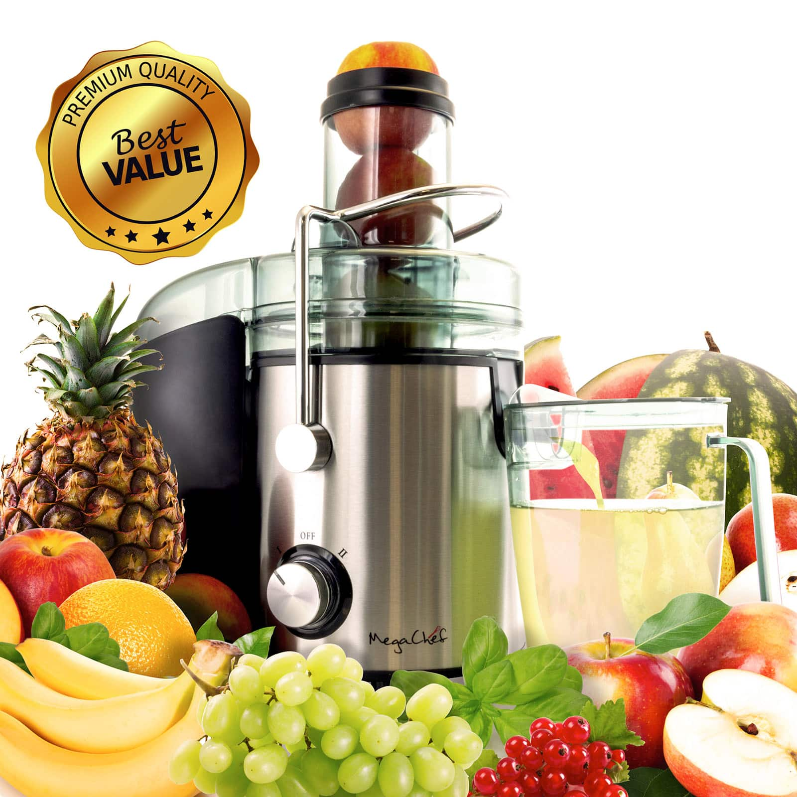 MegaChef Wide Mouth Juice Extractor Juice Machine