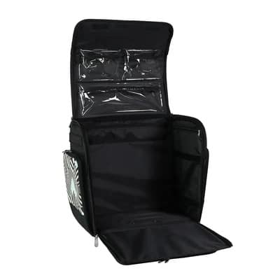 Everything Mary Teal Geometric Deluxe Rolling Craft Case