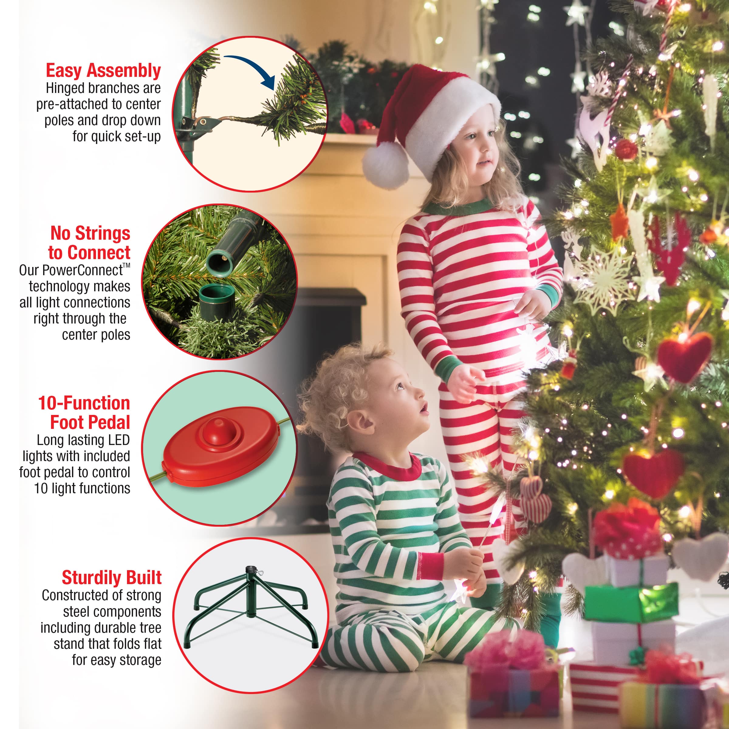 9ft. Pre-Lit Downswept Douglas® Fir Tree, Dual Color LED Lights