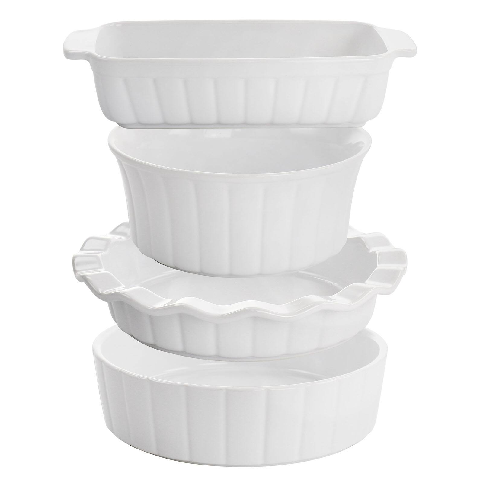 Gibson Elite&#xAE; White Ceramic Bakeware Set