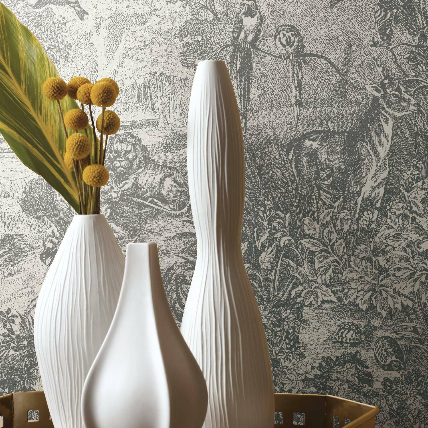 RoomMates Jungle Toile Peel &#x26; Stick Wallpaper