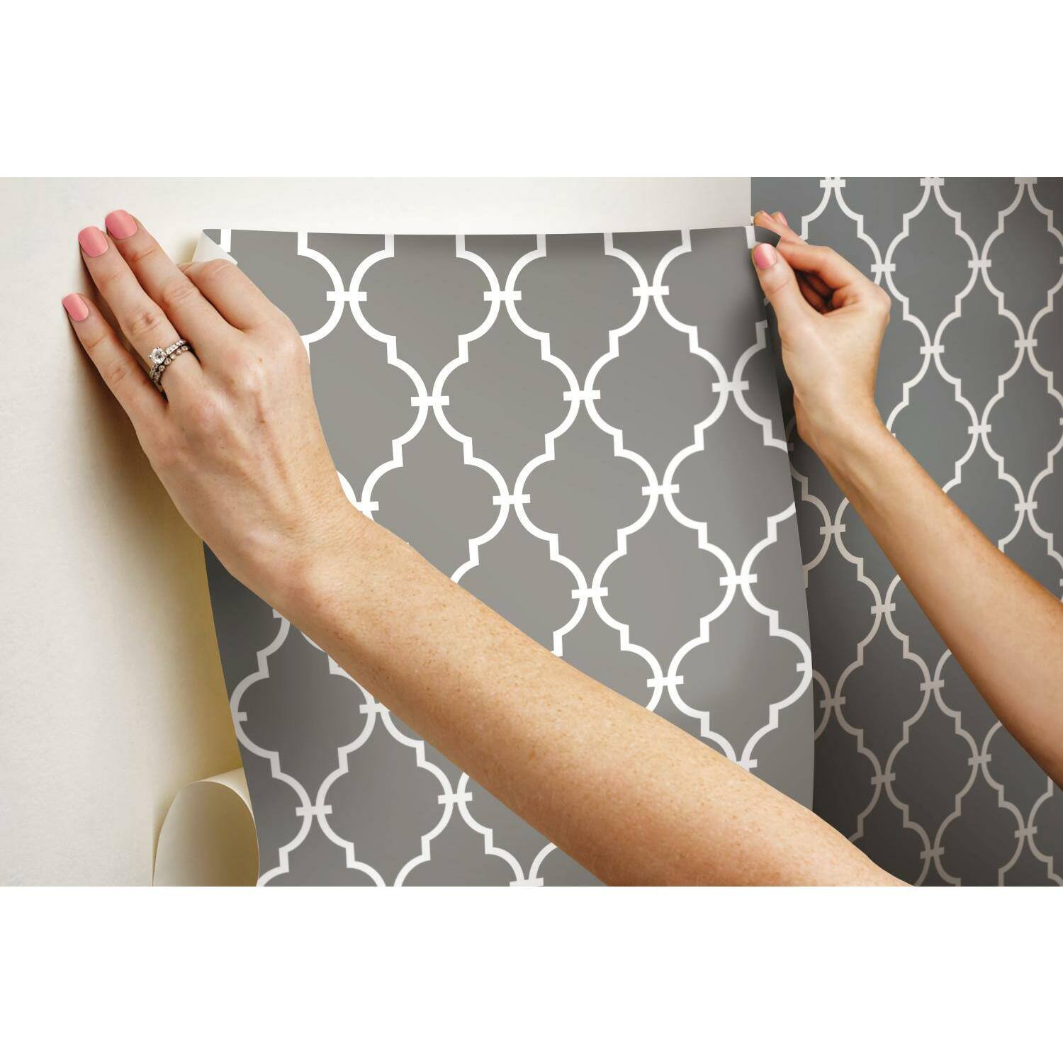 RoomMates Modern Trellis Peel &#x26; Stick Wallpaper