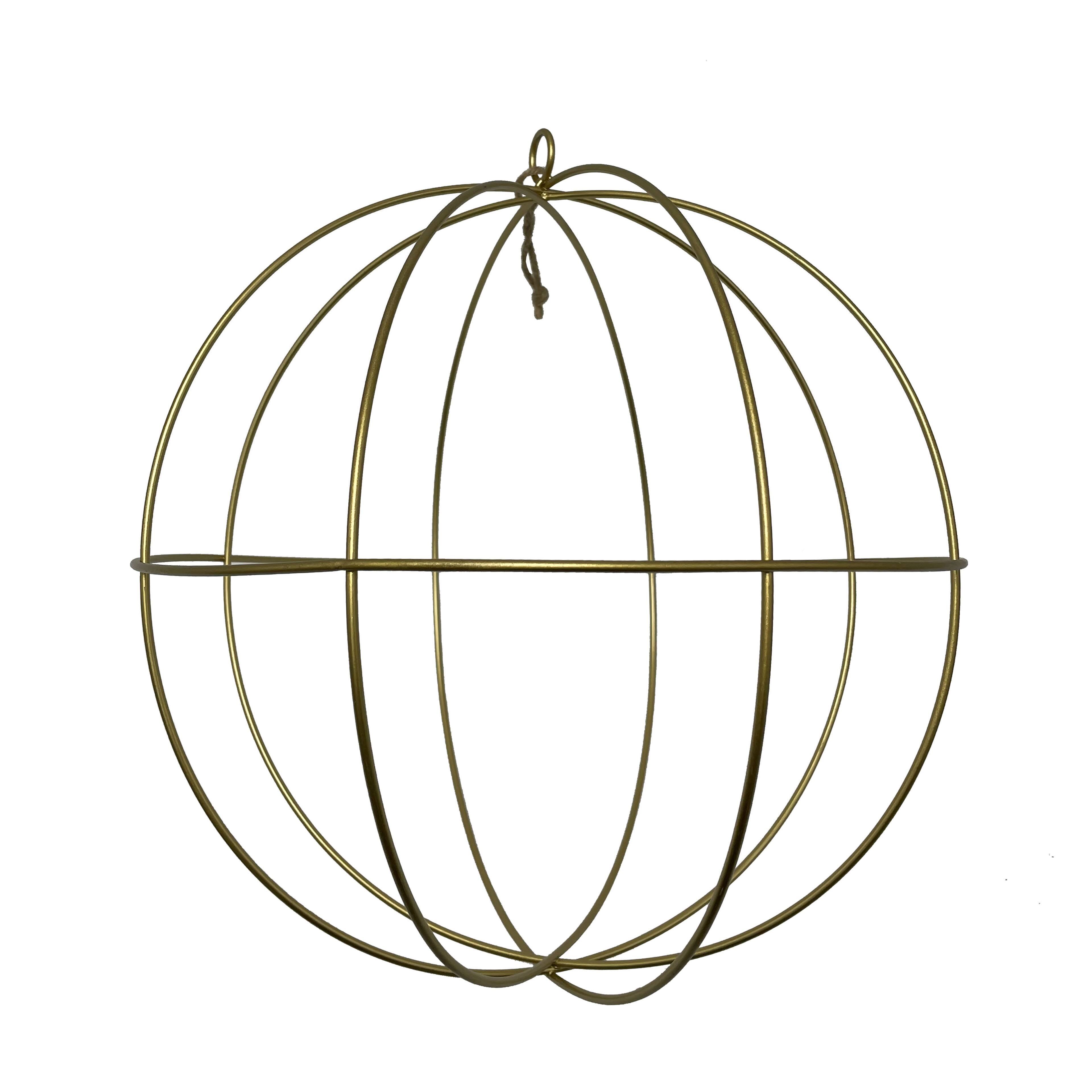 12" Gold Sphere Hanging Floral Form by Ashland® Michaels