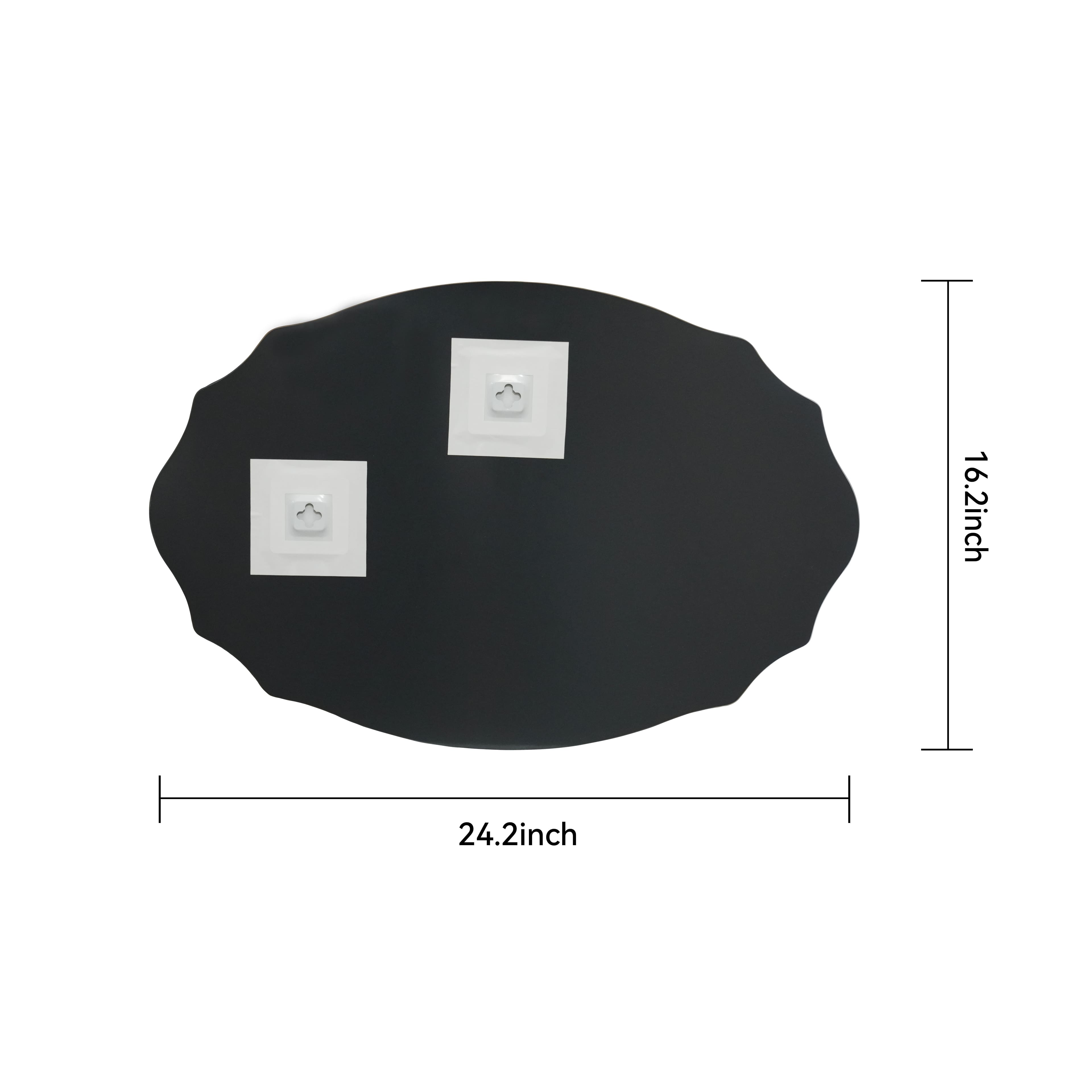 16&#x22; x 24&#x22; Oval Frameless Decorative Mirror by Ashland&#xAE;