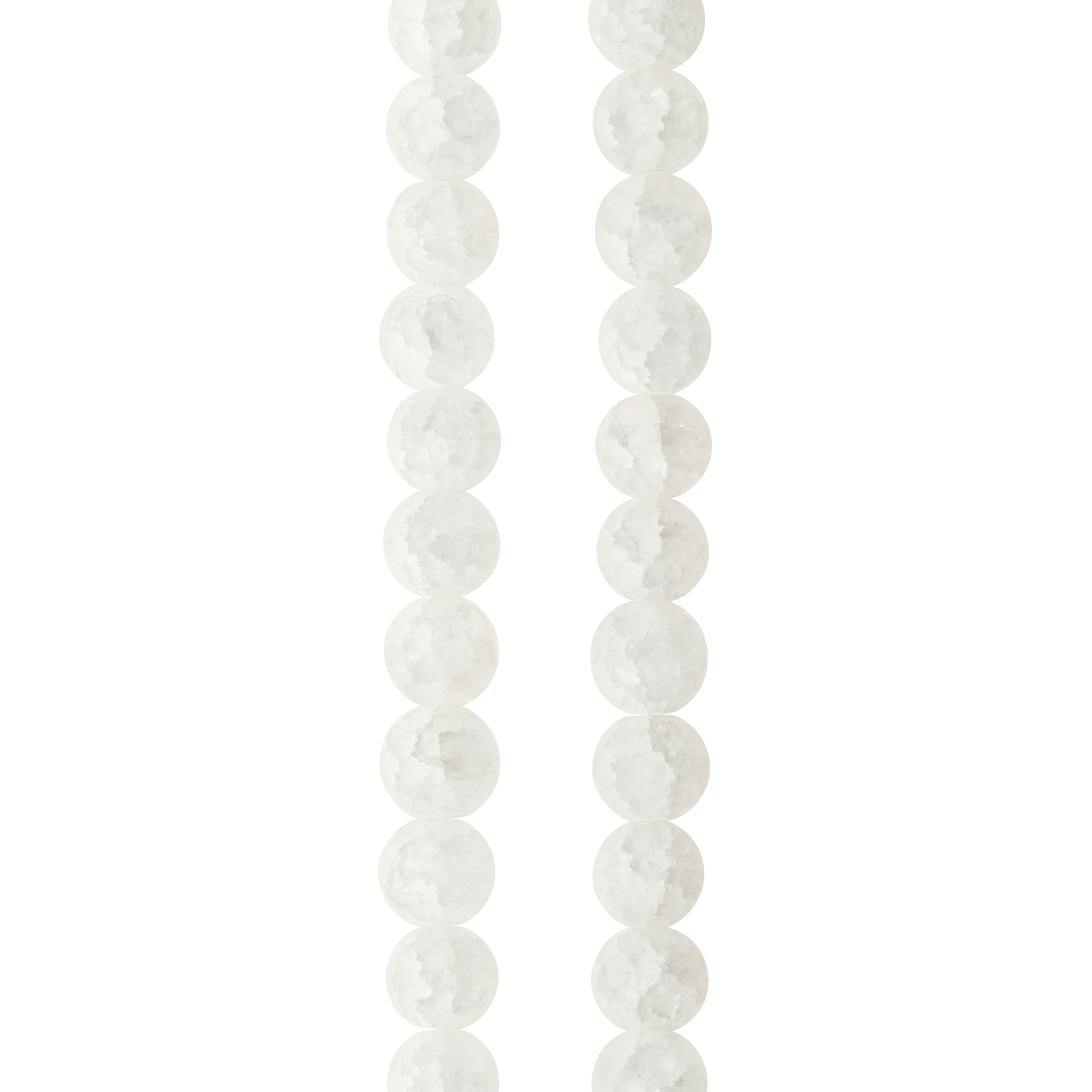 Matte Quartz Round Beads, 6mm by Bead Landing™