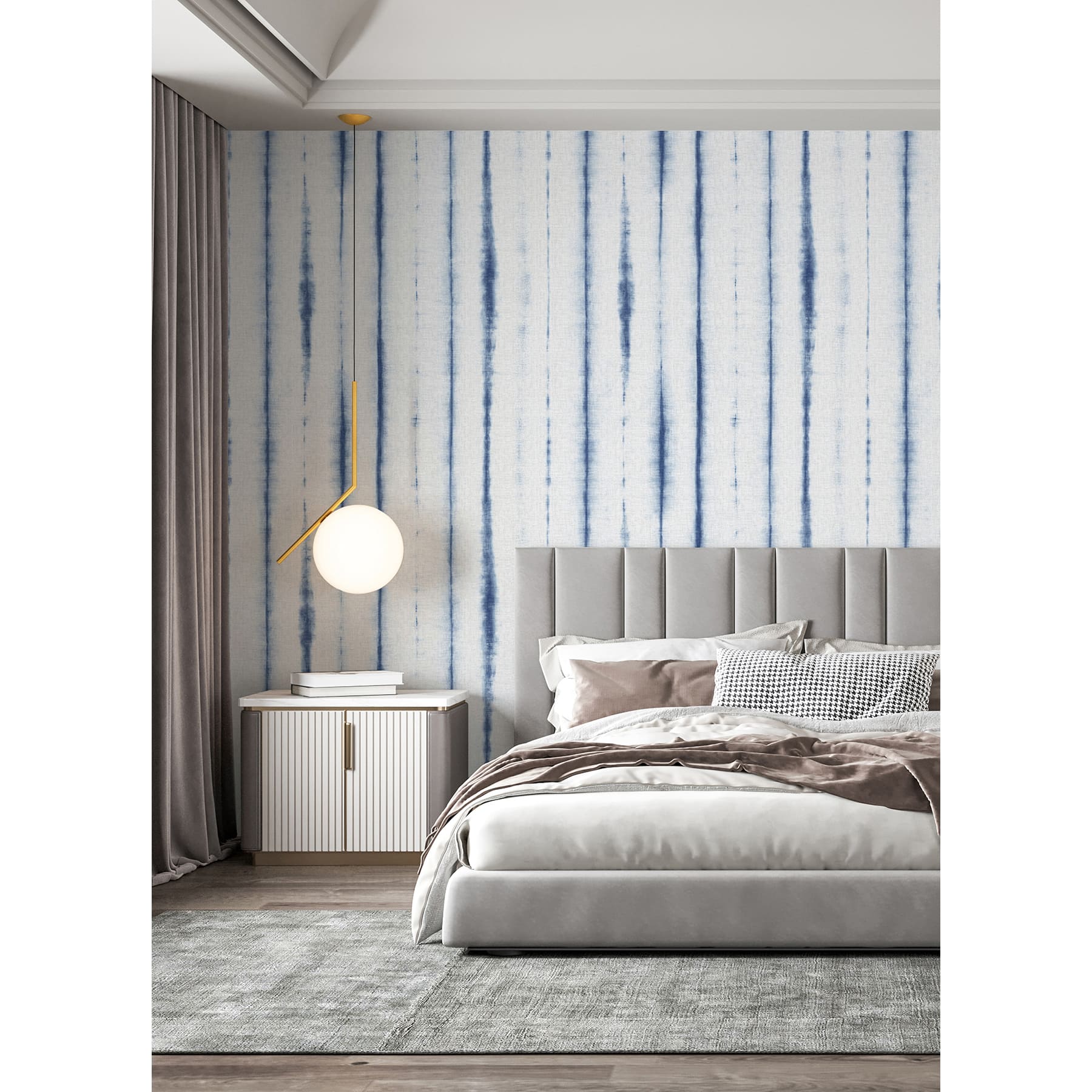 Katie Hunt Denim Blue Hello Shibori Wall Mural