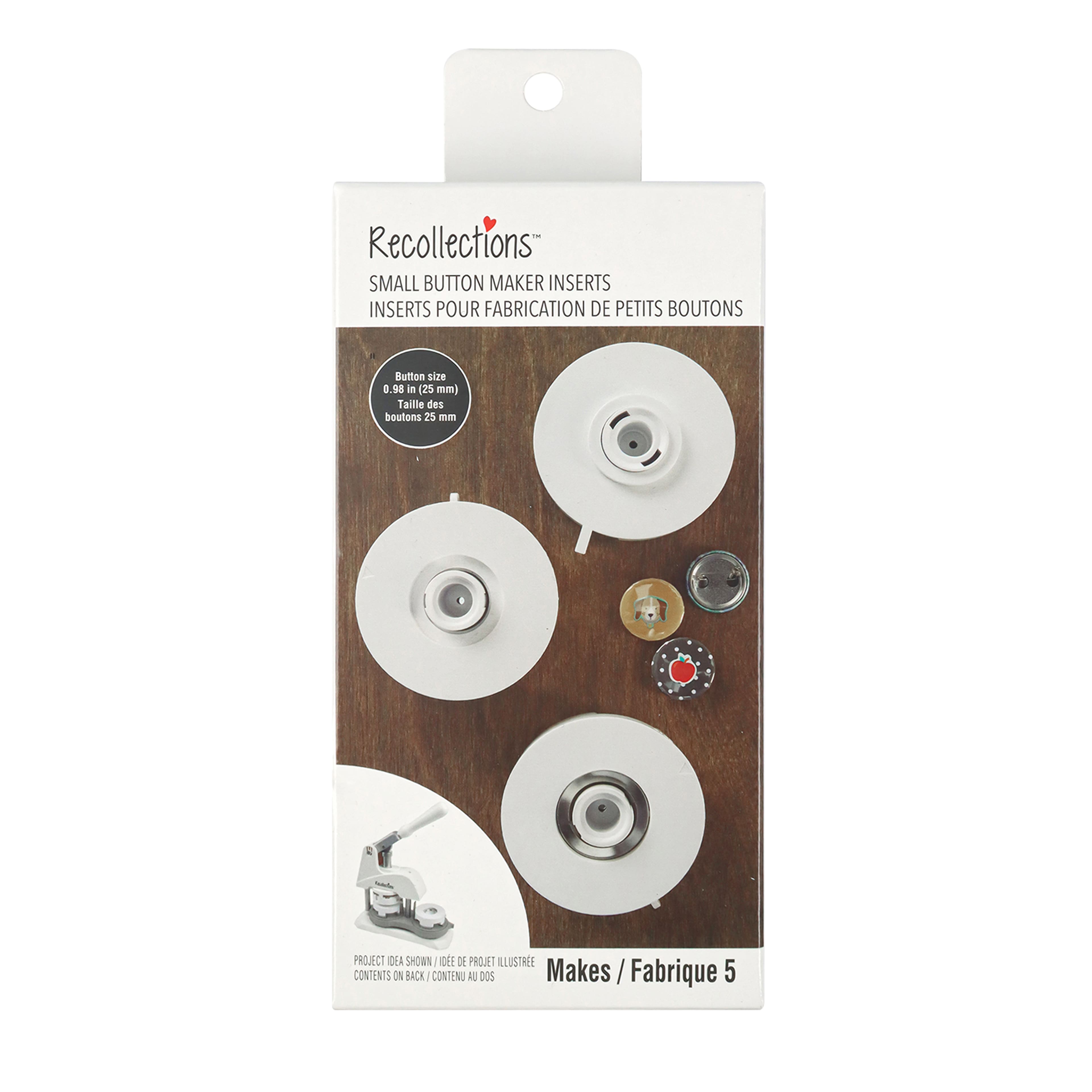 6 Pack: Small Button Maker Inserts by Recollections™