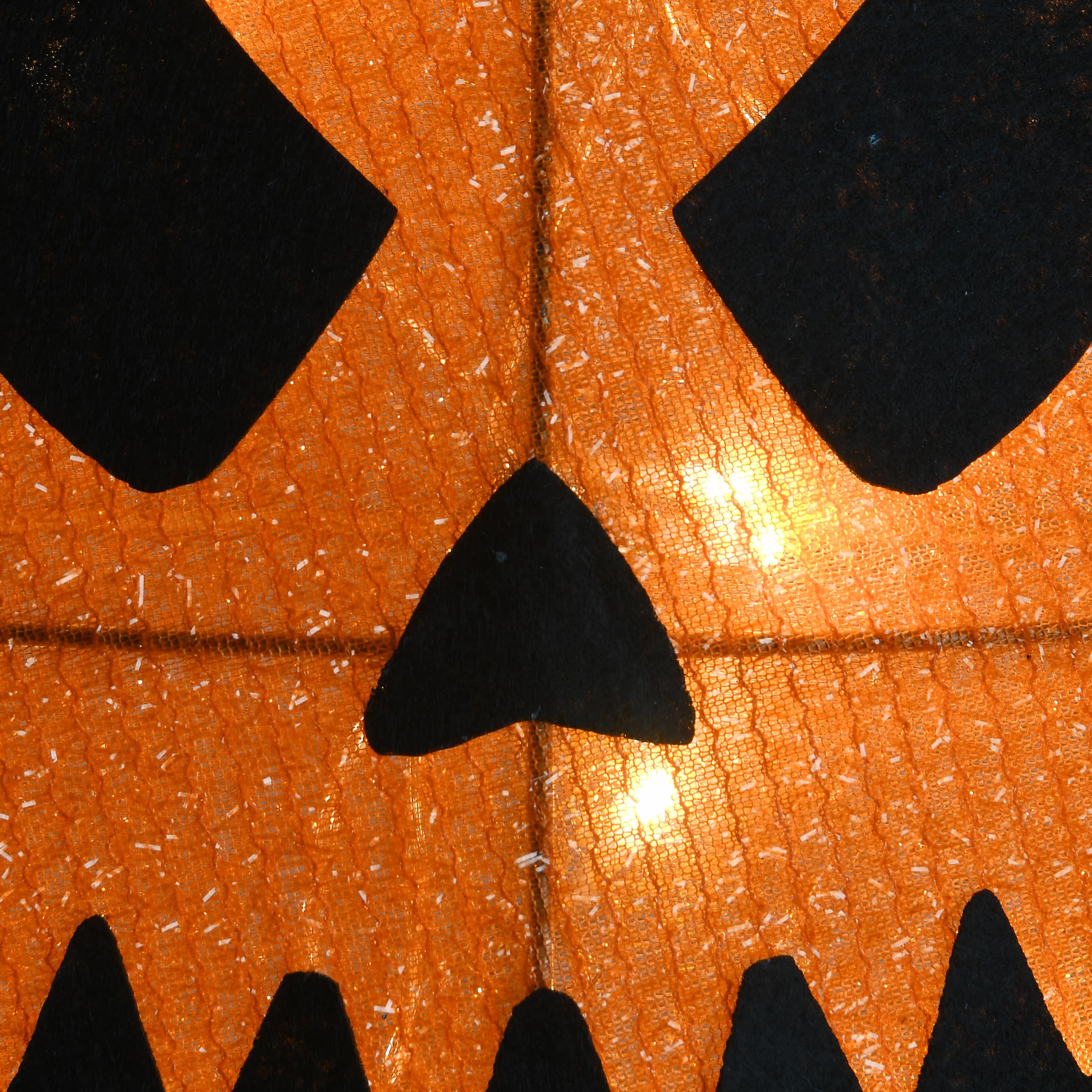 16" Orange LED Scary Jack-O-Lantern Halloween Decor