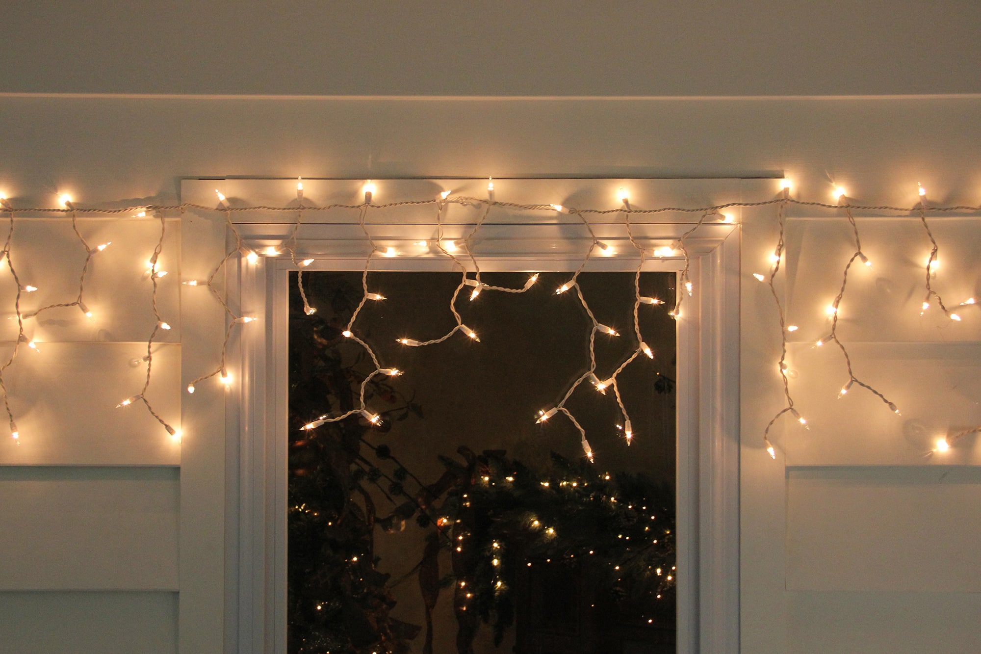 150ct. Clear Mini Icicle Christmas String Lights Set With White Wire