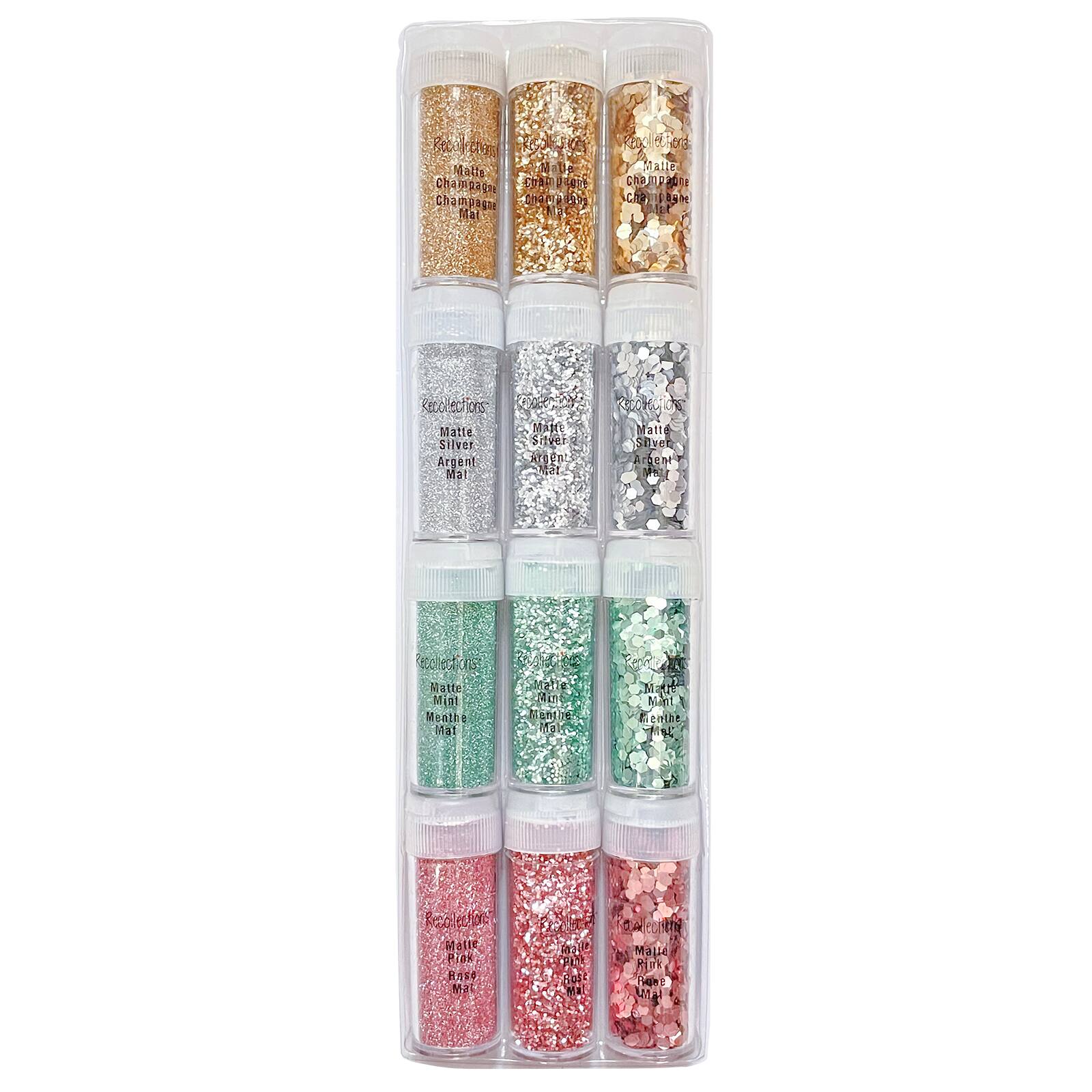 6 Packs: 12 ct. (72 total) Matte Metallic Glitter Pack by Recollections™