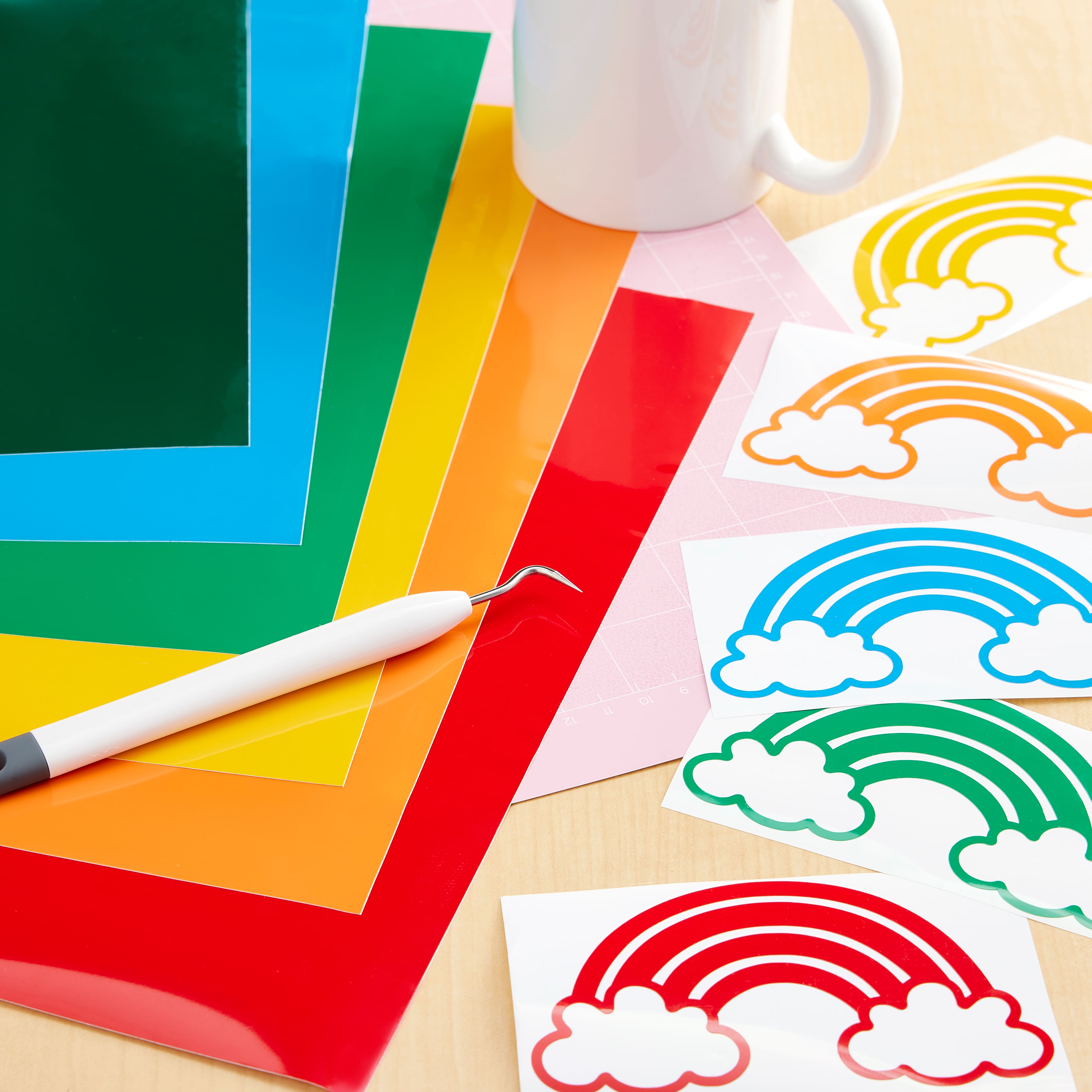 Cricut® Premium Vinyl™ Permanent Sampler, Brights