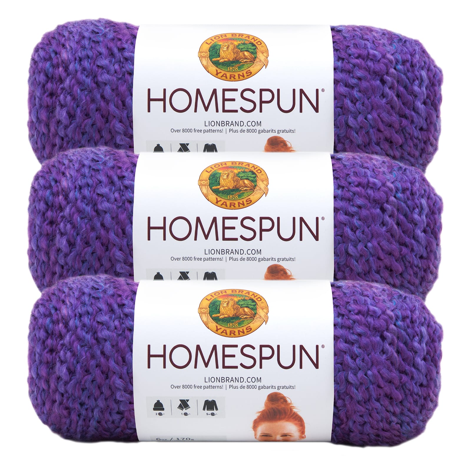 3 Pack Lion Brand&#xAE; Homespun&#xAE; Yarn