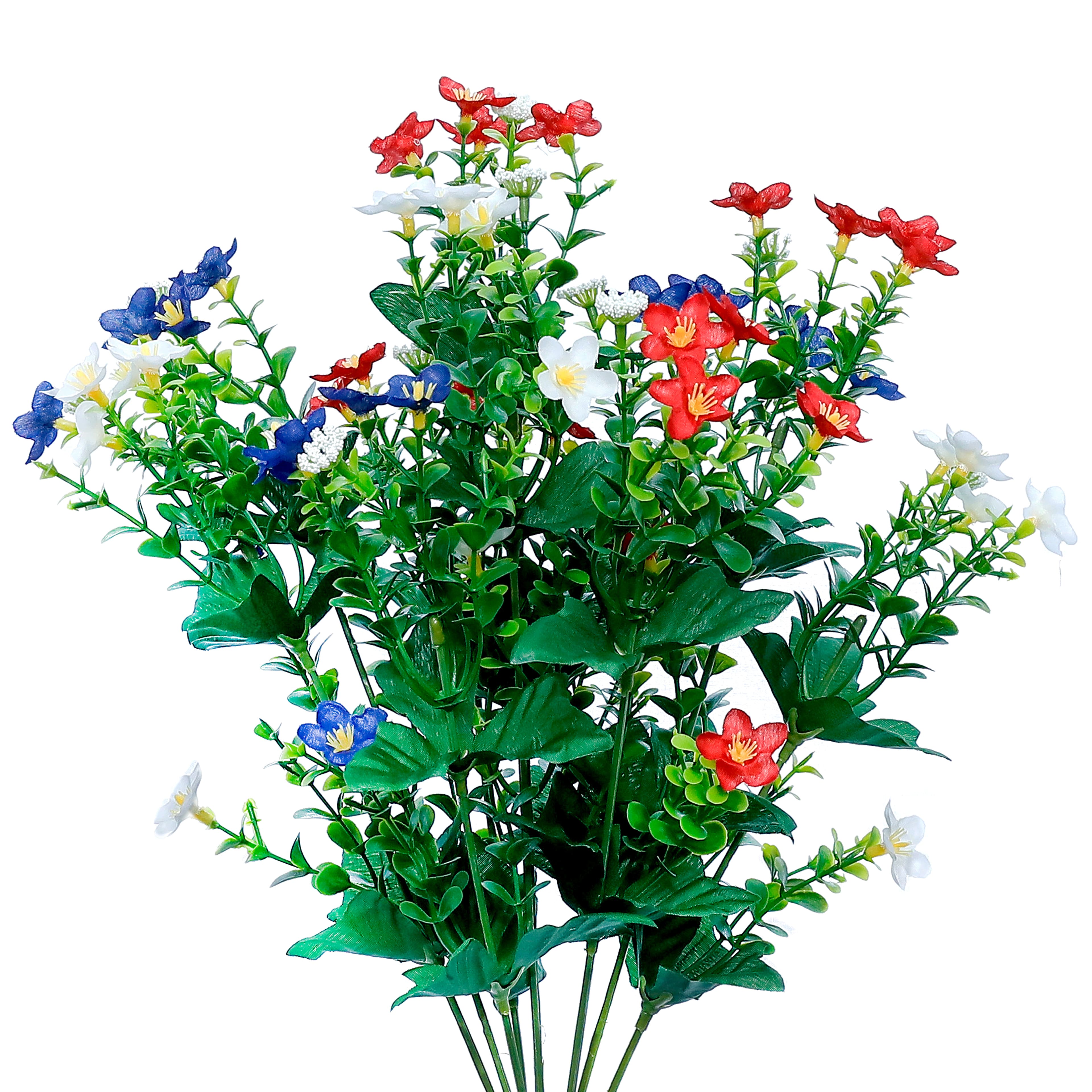 17.25" Red, White & Blue Blossom Bush by Celebrate It™