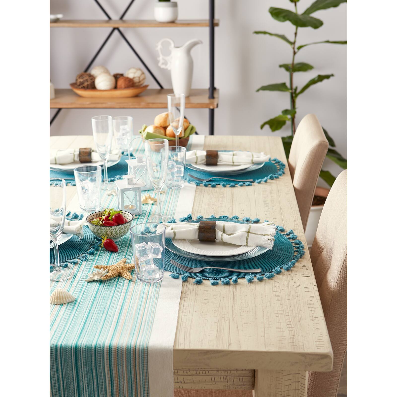 DII&#xAE; Tassel Fringe Woven Round Placemats, 6ct.