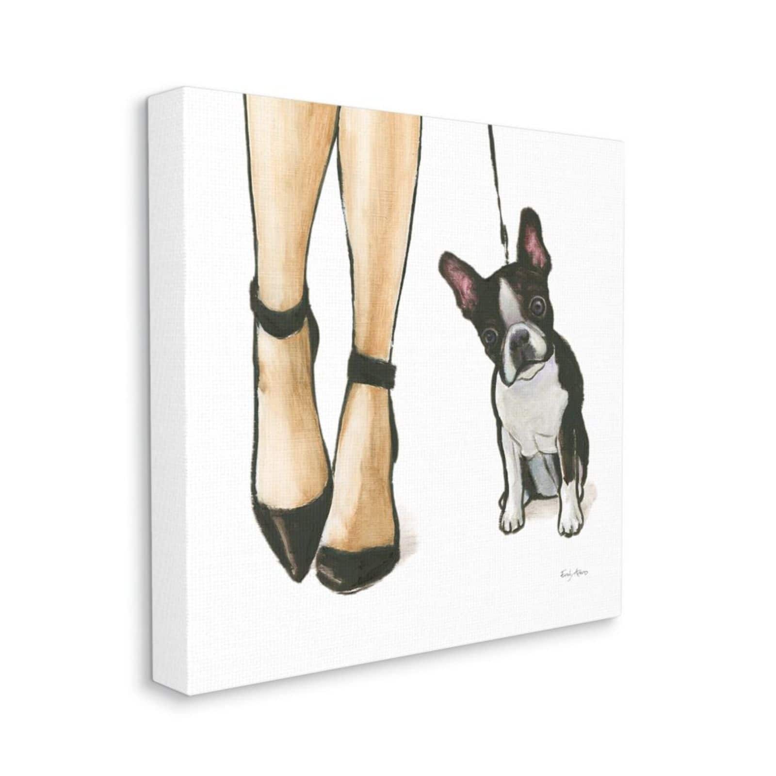 Stupell Industries Fashion High Heels & Dog Canvas Wall Art