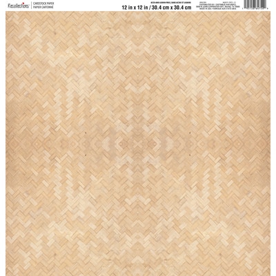 Tan Woven Paper by Recollections™, 12" x 12" image