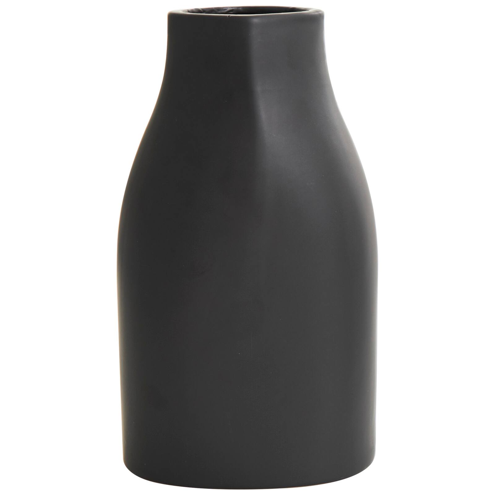 9&#x22; Black Ceramic Minimalistic Vase Set