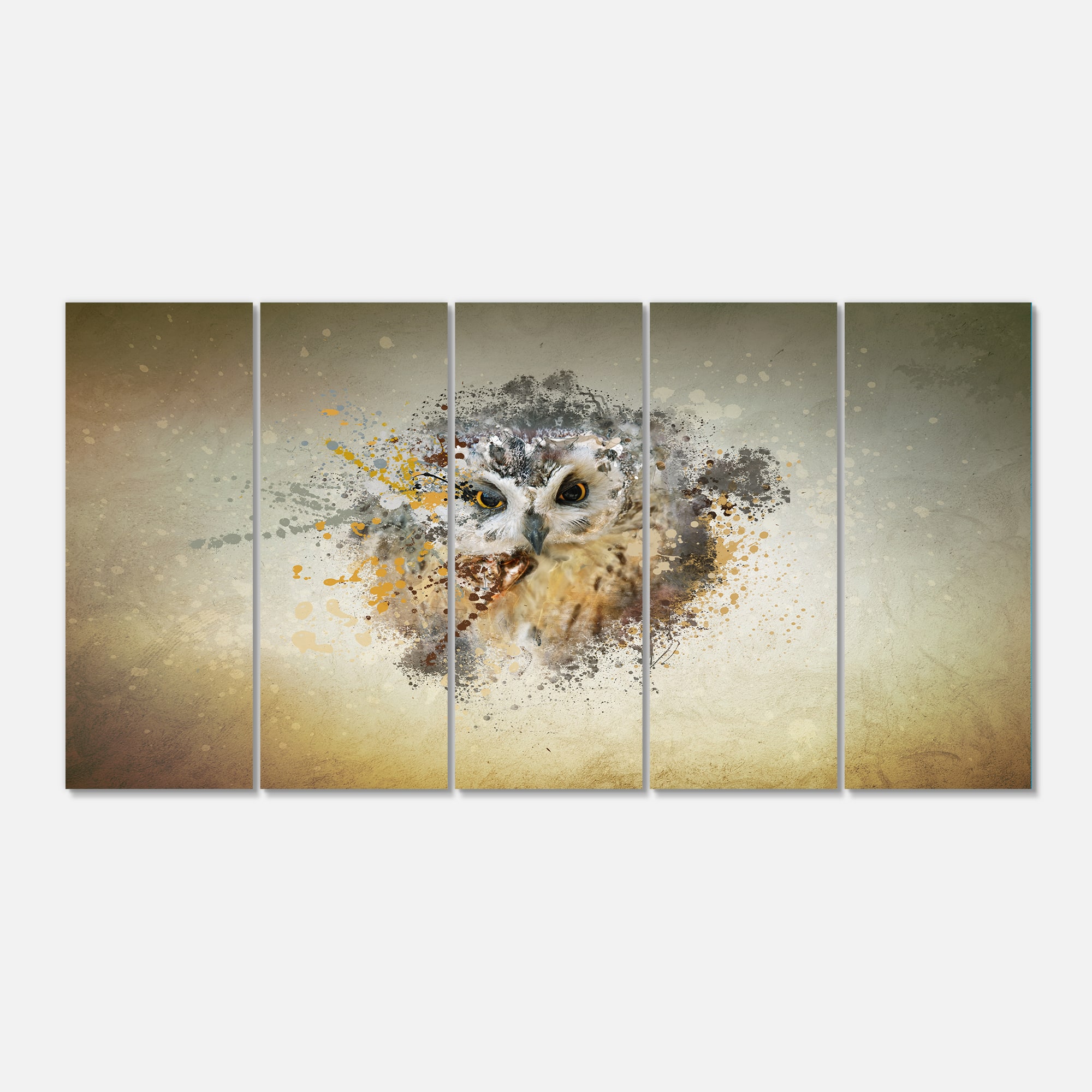 Designart - Large Gracing Owl - Animal Canvas Wall Art