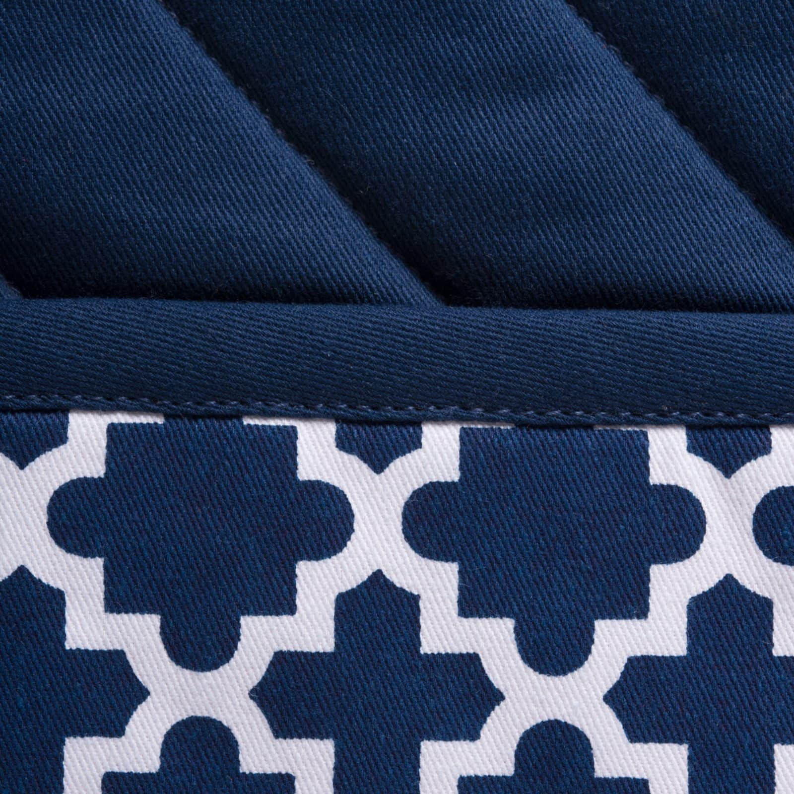 DII® Nautical Blue Lattice Oven Mitt & Potholder Set