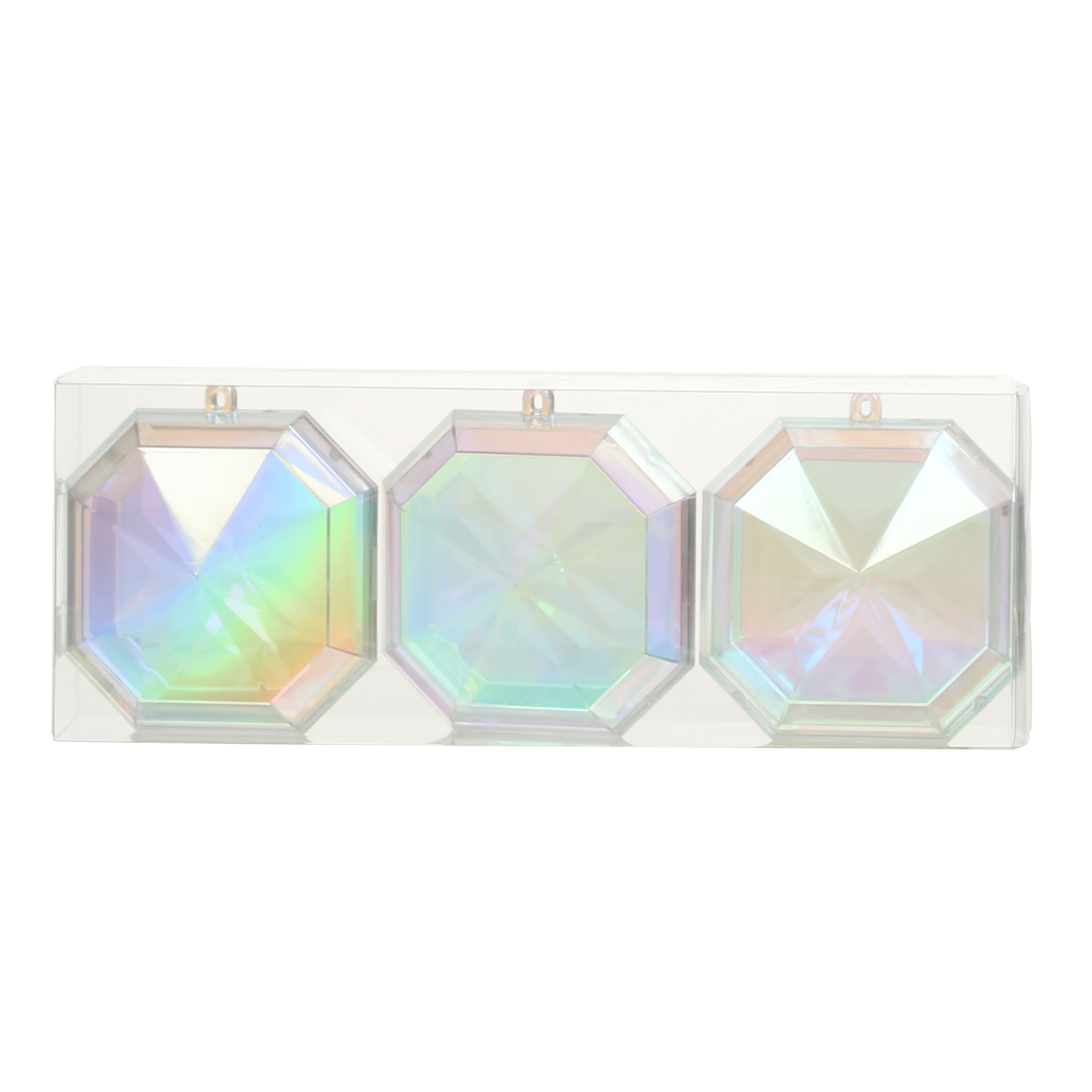 4.25&#x22; DIY Iridescent Plastic Ornaments, 3ct. by Make Market&#xAE;