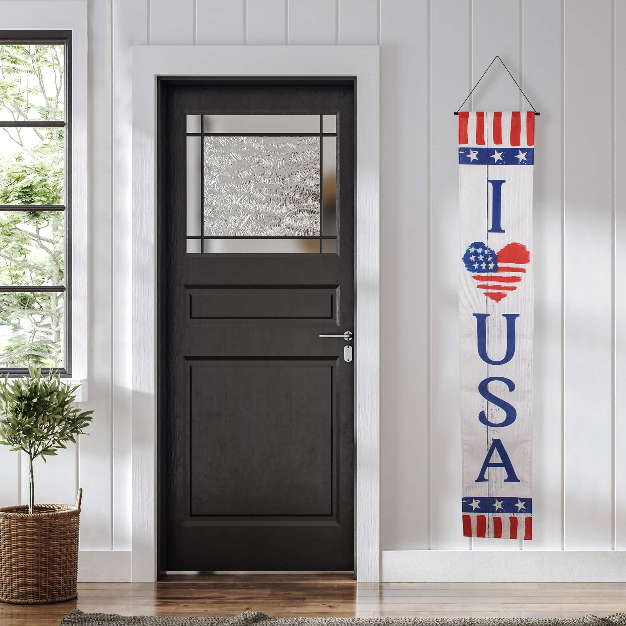 5.9ft. Stars &#x26; Stripes Patriotic Door Banner Set