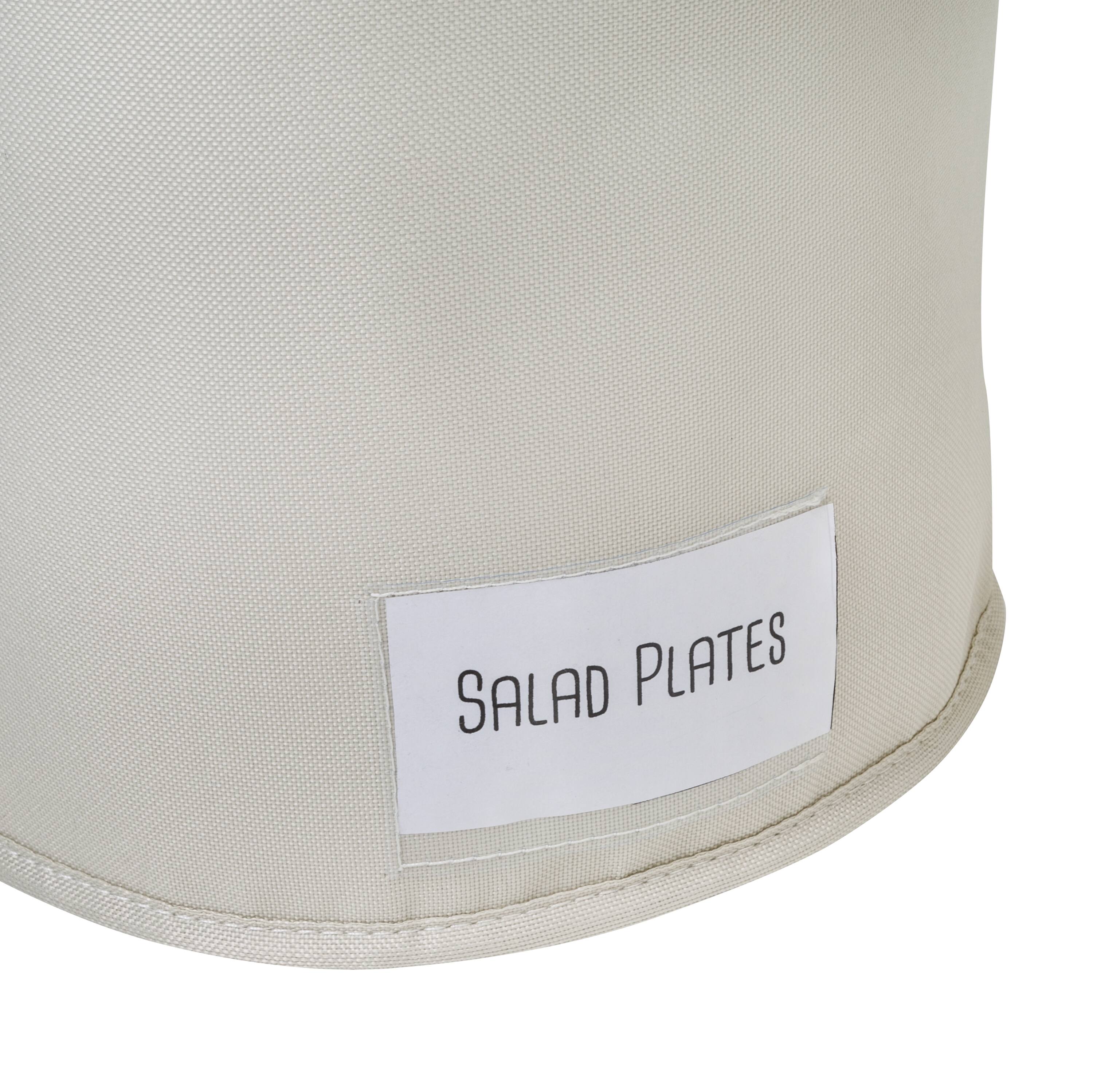 Honey Can Do Natural Round Dinnerware Storage Box Set