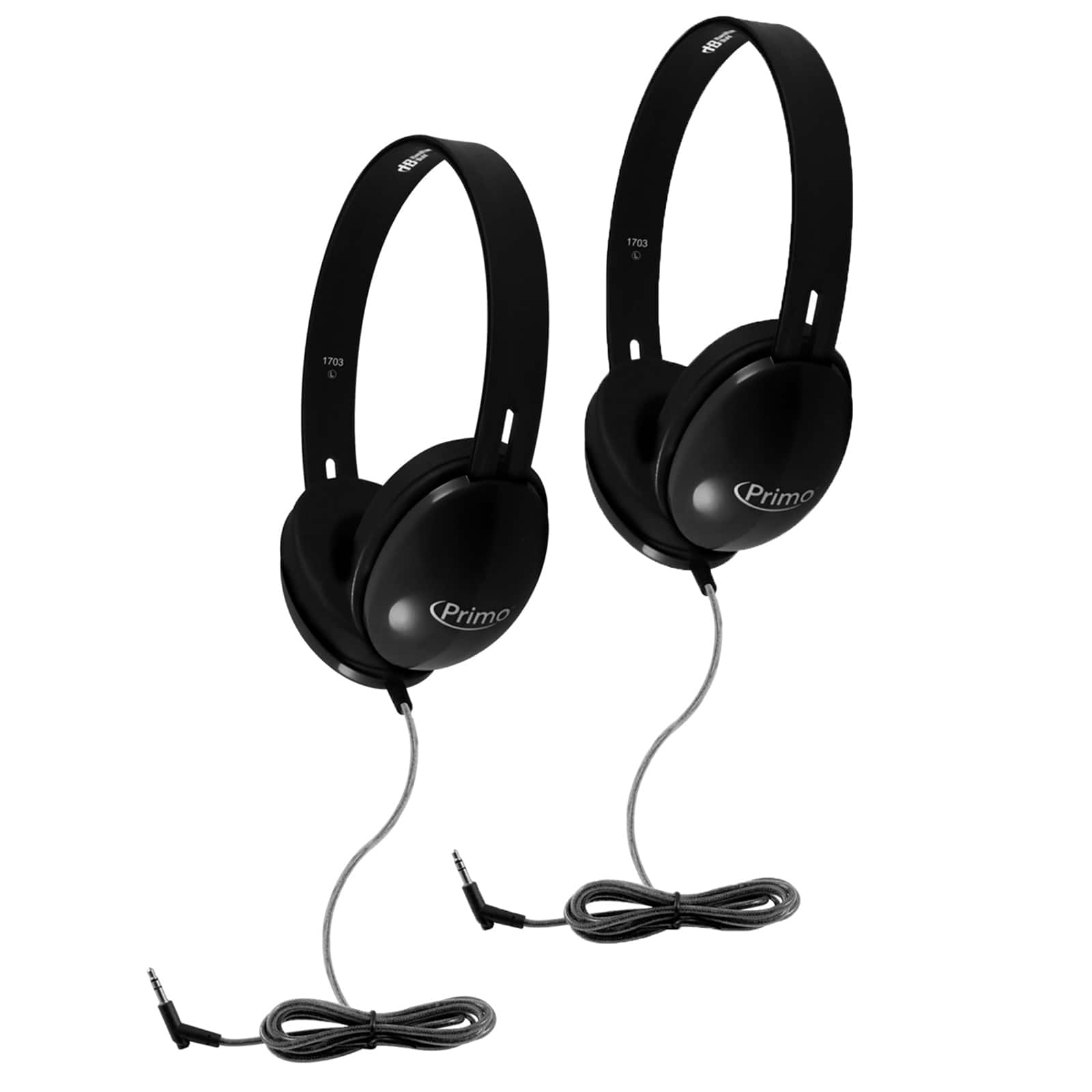 HamiltonBuhl&#xAE; Primo&#x2122; Black Stereo Headphones, 2ct.