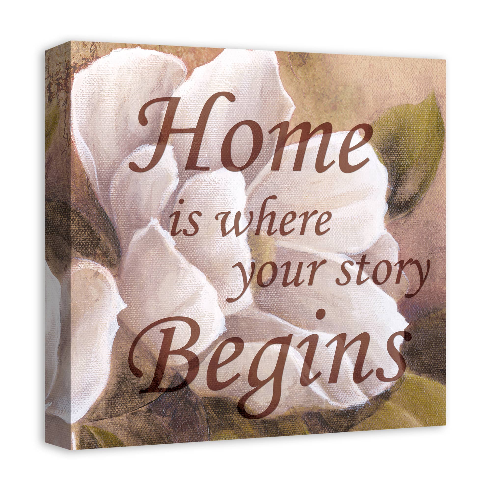 Home Is Where Your Story Begins 16" x 16" Canvas Wall Art